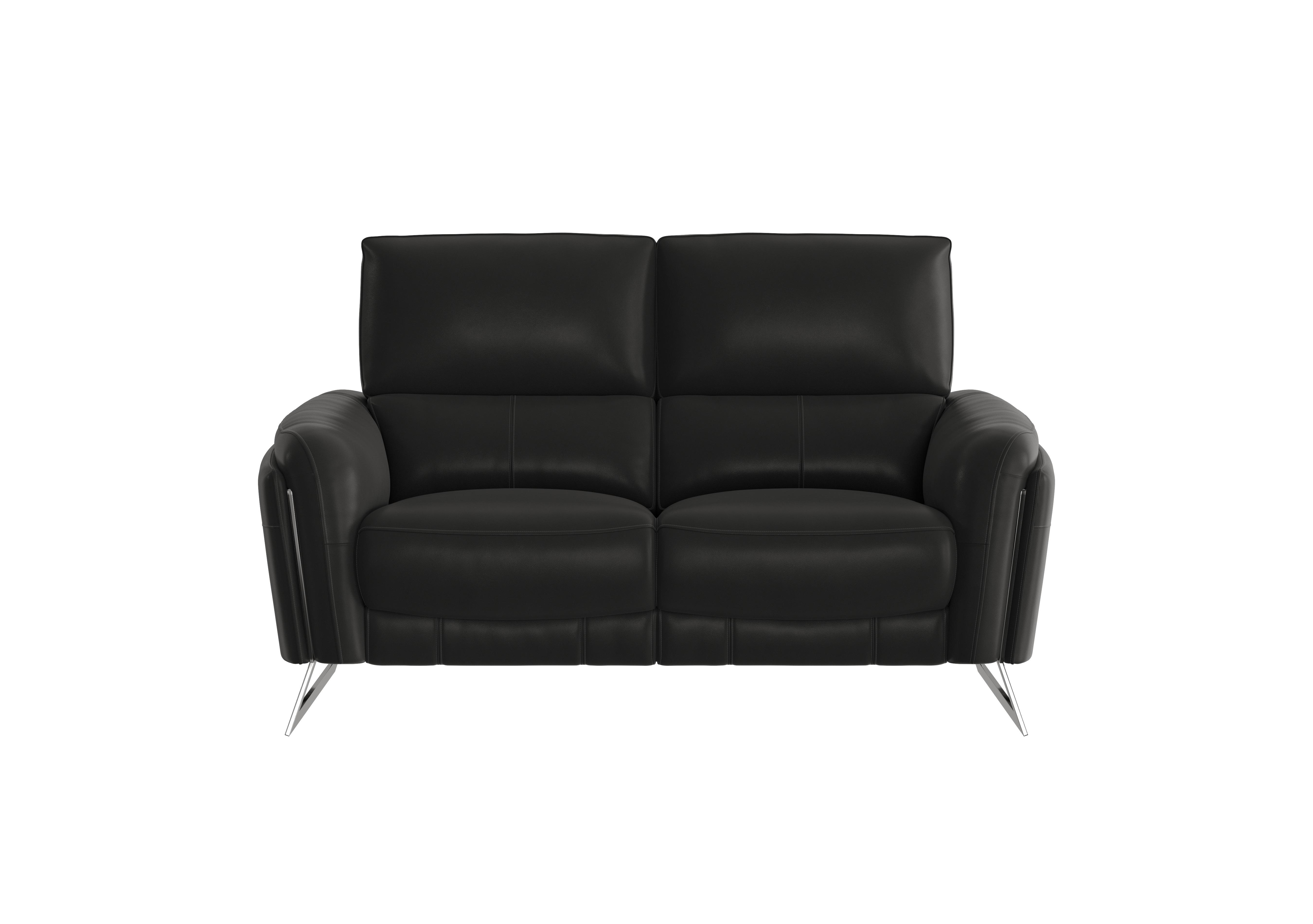 Amarilla 2 Seater Leather Sofa in Bv-3500 Classic Black on Furniture Village