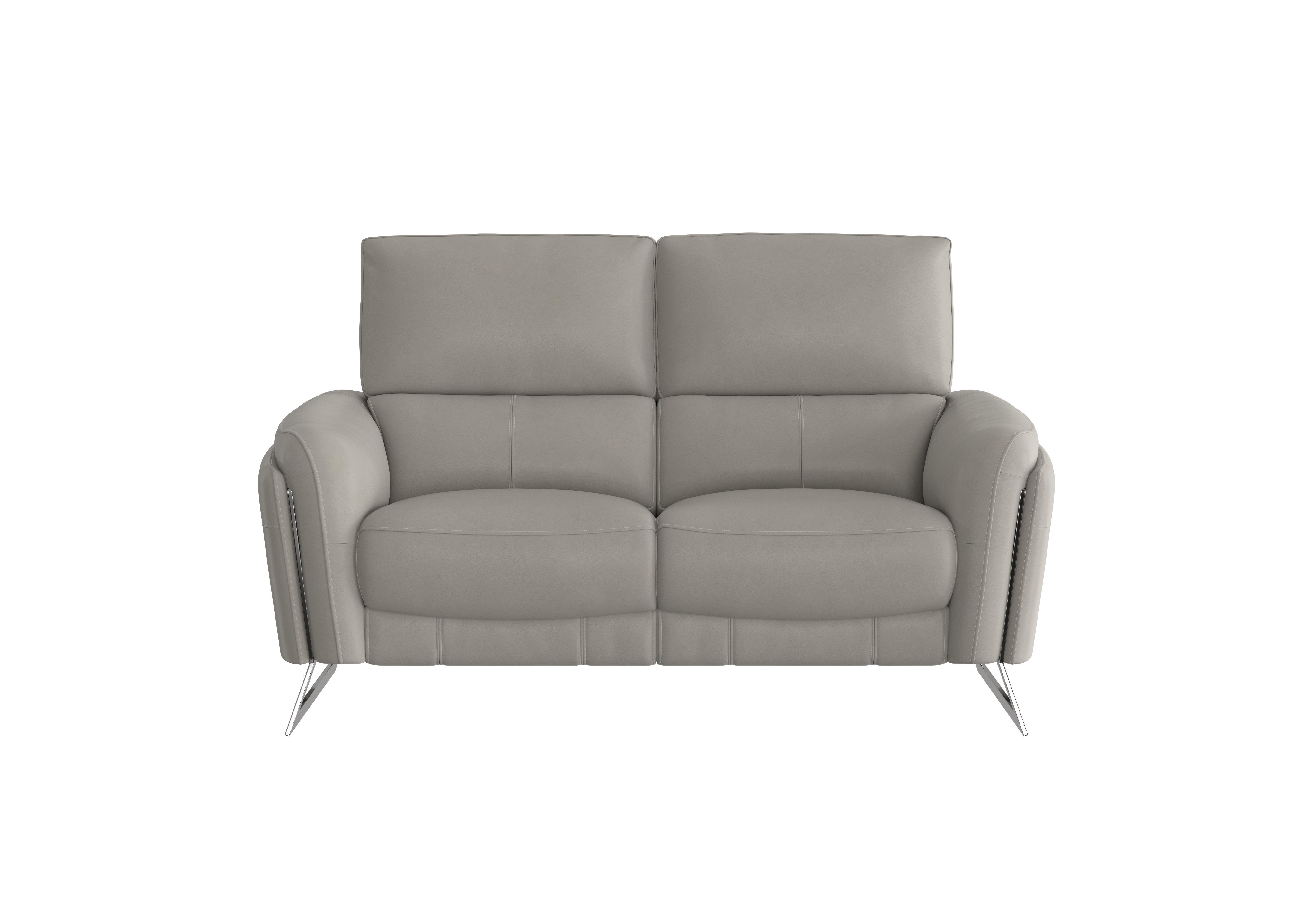 Amarilla 2 Seater Leather Sofa in Bv-946b Silver Grey on Furniture Village