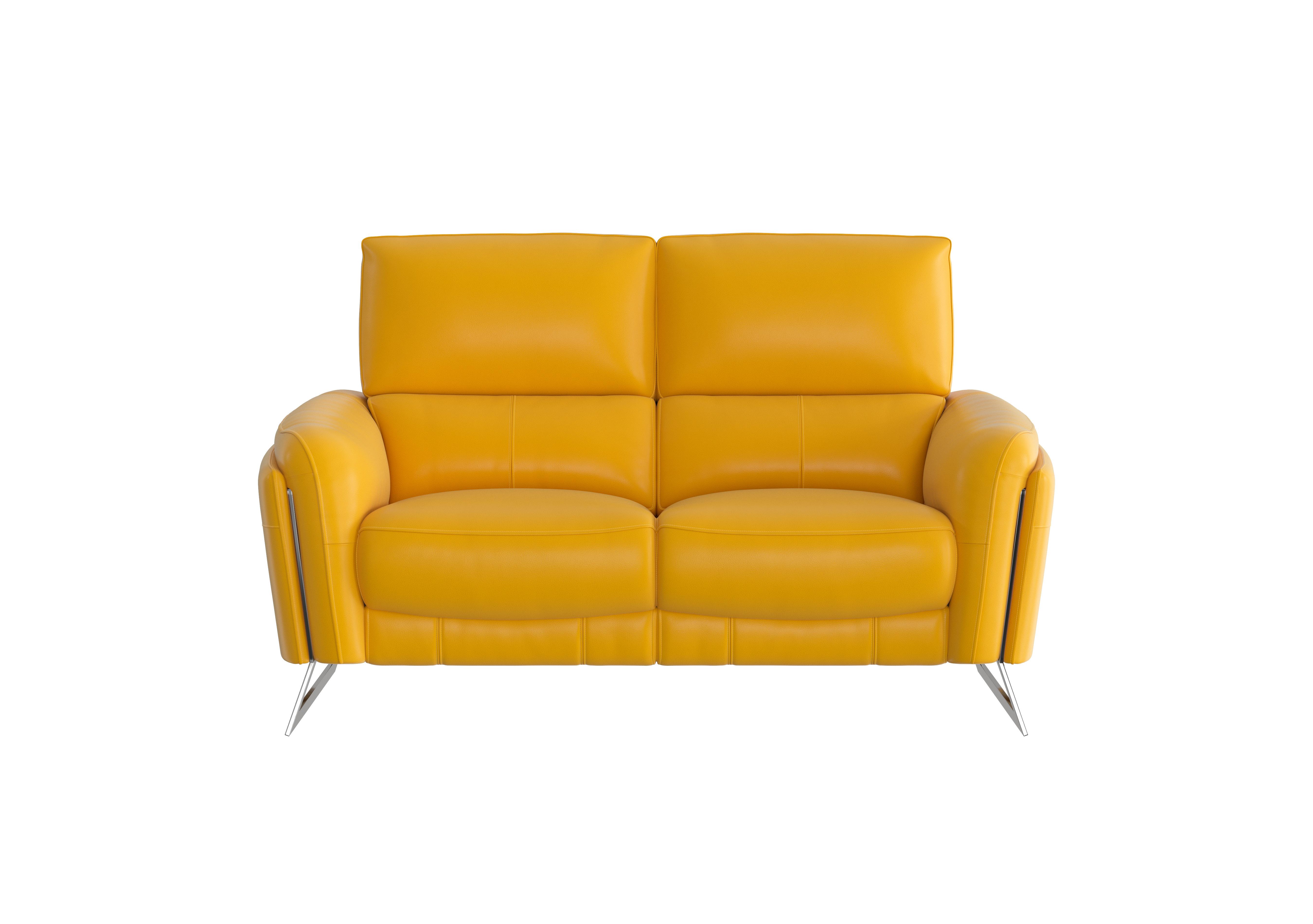 Amarilla 2 Seater Leather Sofa in Nc-303e Sunflower on Furniture Village