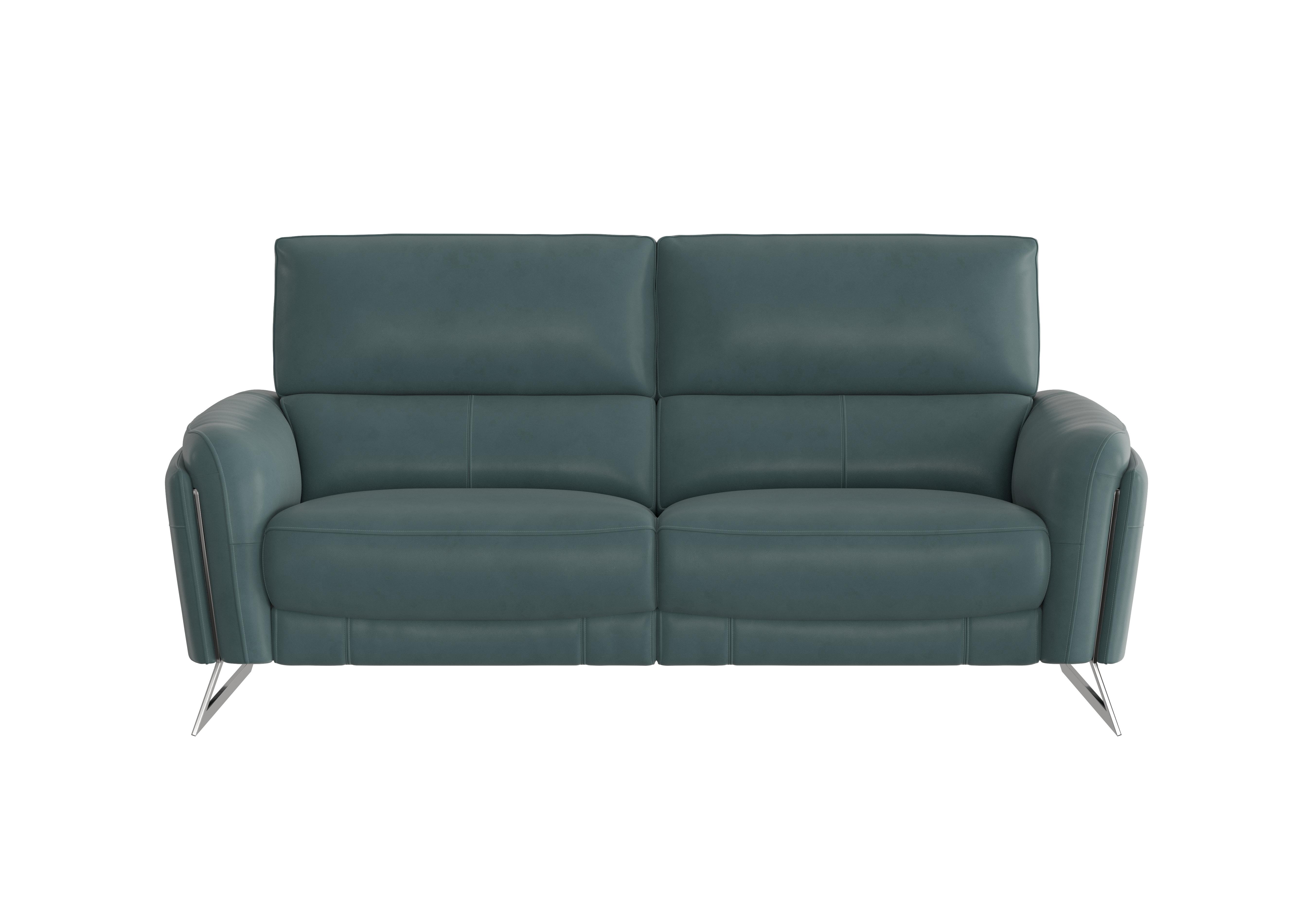Amarilla 3 Seater Leather Sofa in Bv-301e Lake Green on Furniture Village