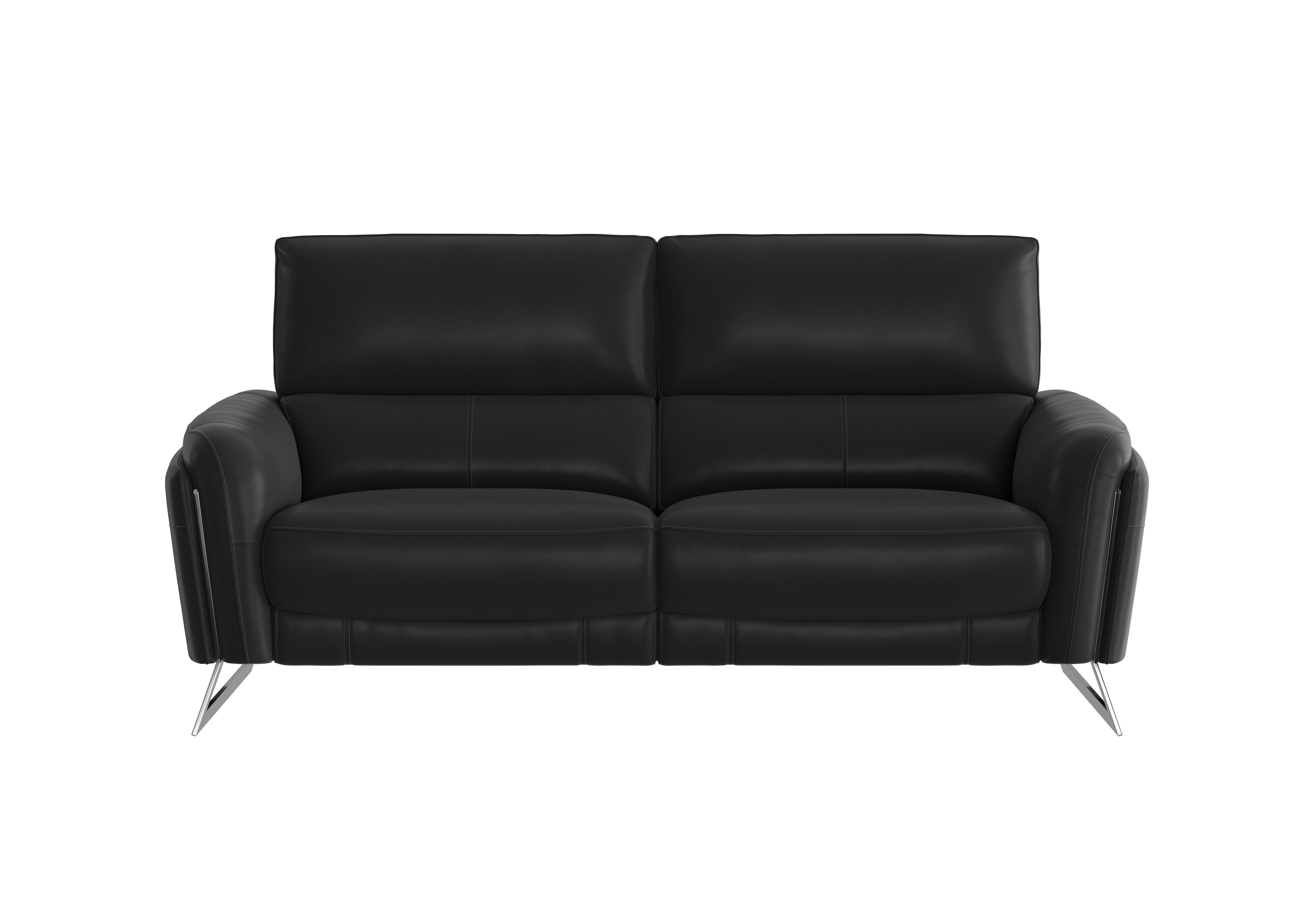 Amarilla 3 Seater Leather Sofa in Bv-3500 Classic Black on Furniture Village
