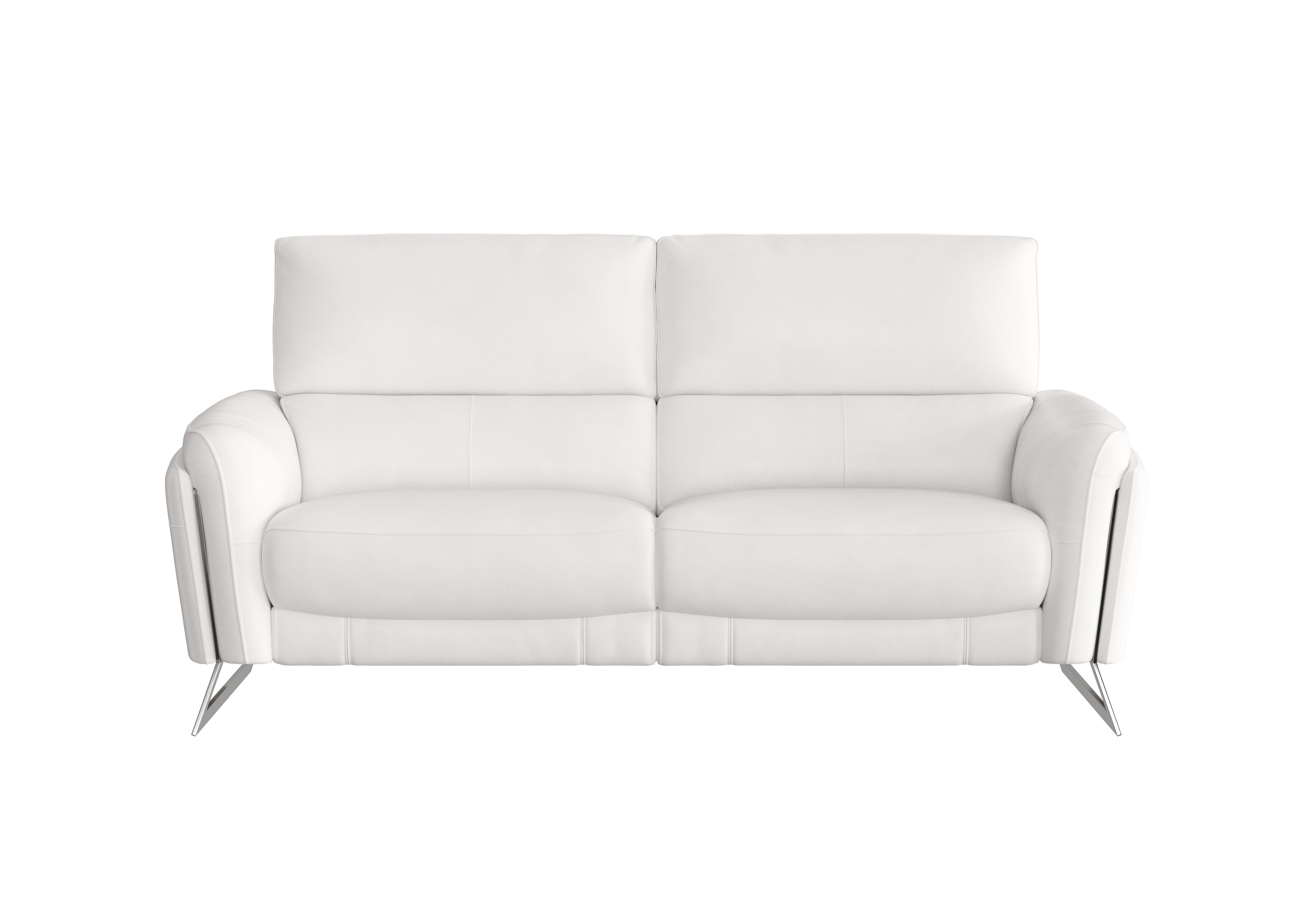Amarilla 3 Seater Leather Sofa in Bv-744d Star White on Furniture Village