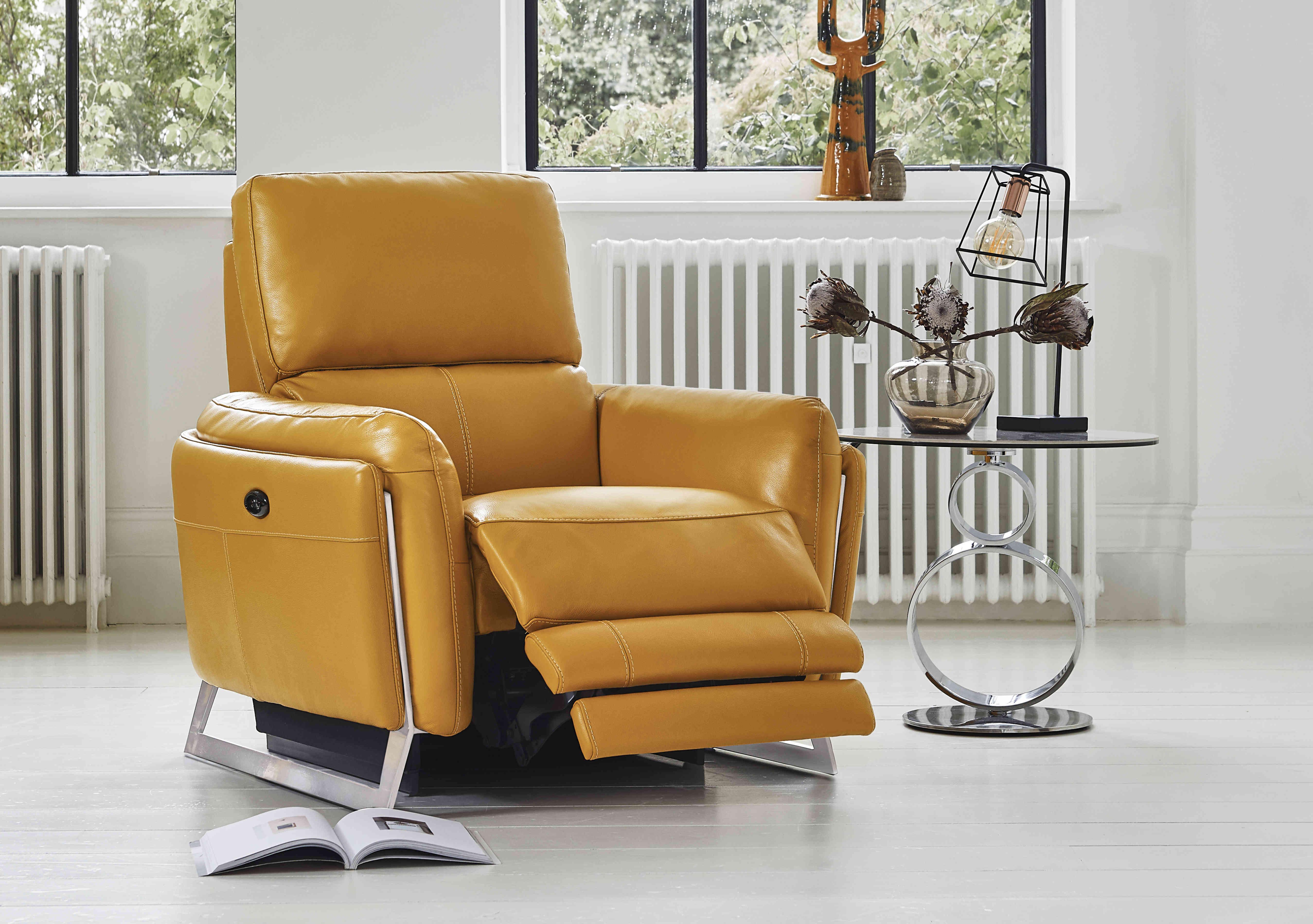 Amarilla Leather Armchair in  on Furniture Village
