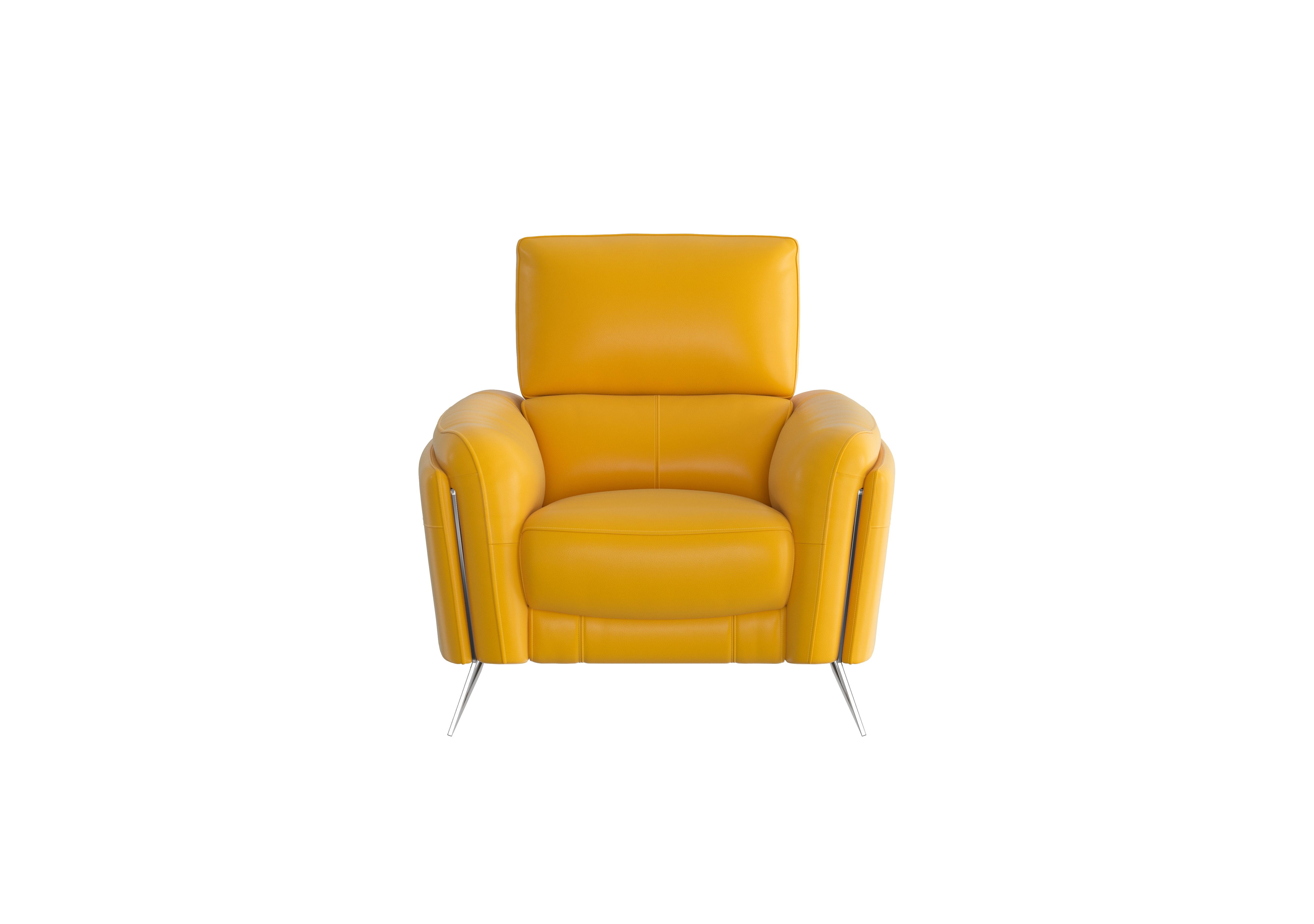 Amarilla Leather Armchair in Nc-303e Sunflower on Furniture Village