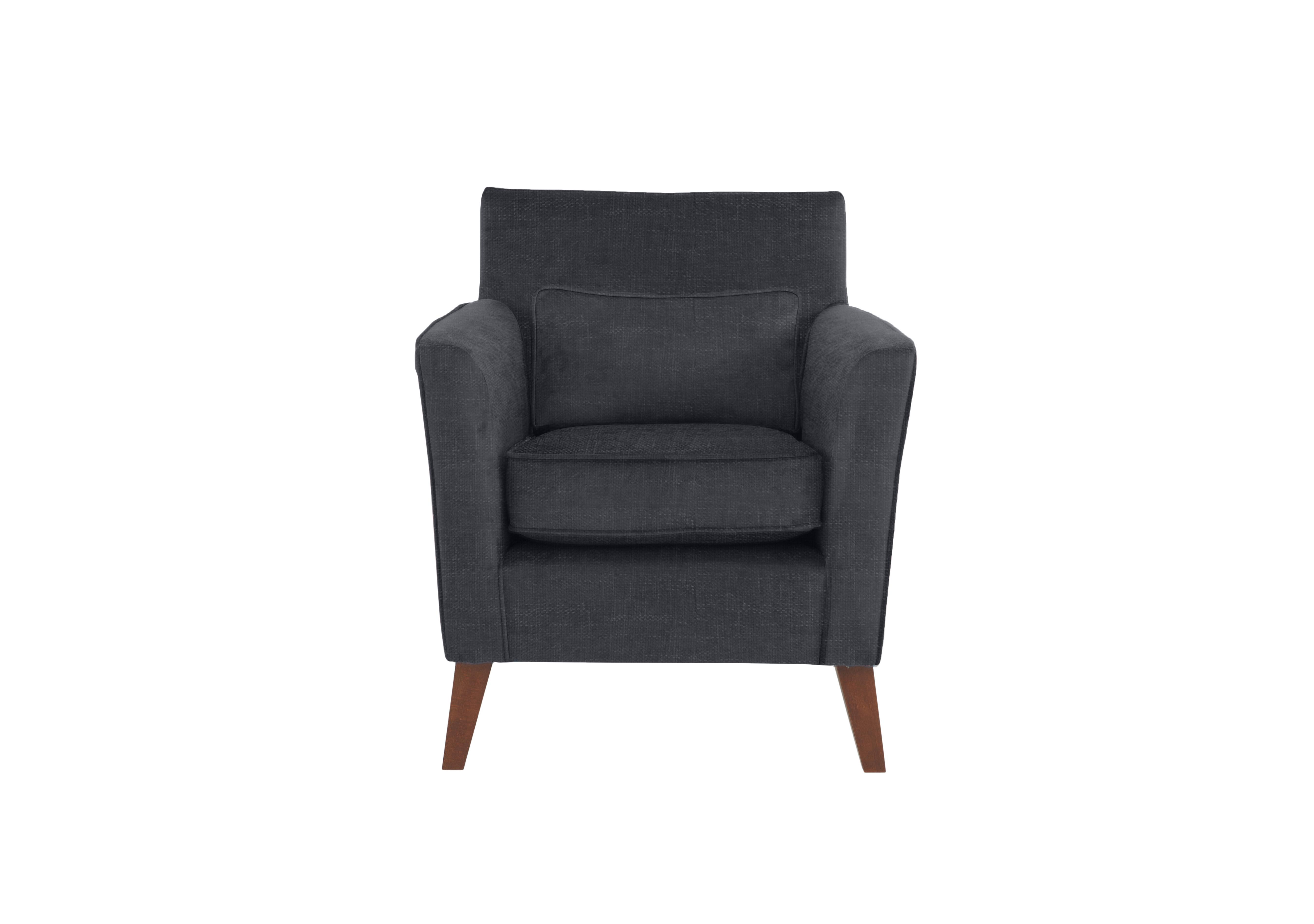 Emilia Fabric Accent Chair in Navy on Furniture Village