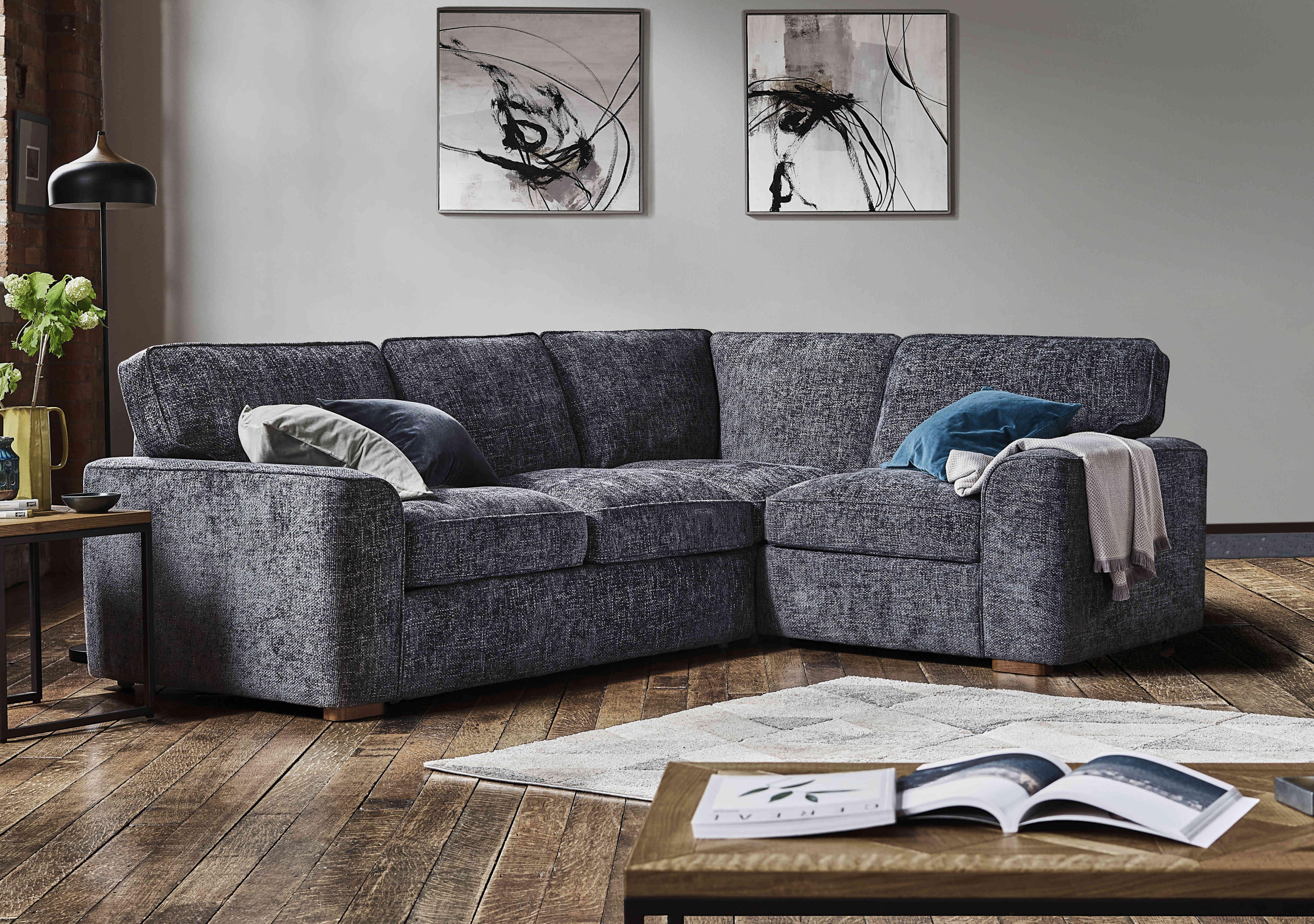 Emilia Small Fabric Corner Sofa in  on Furniture Village