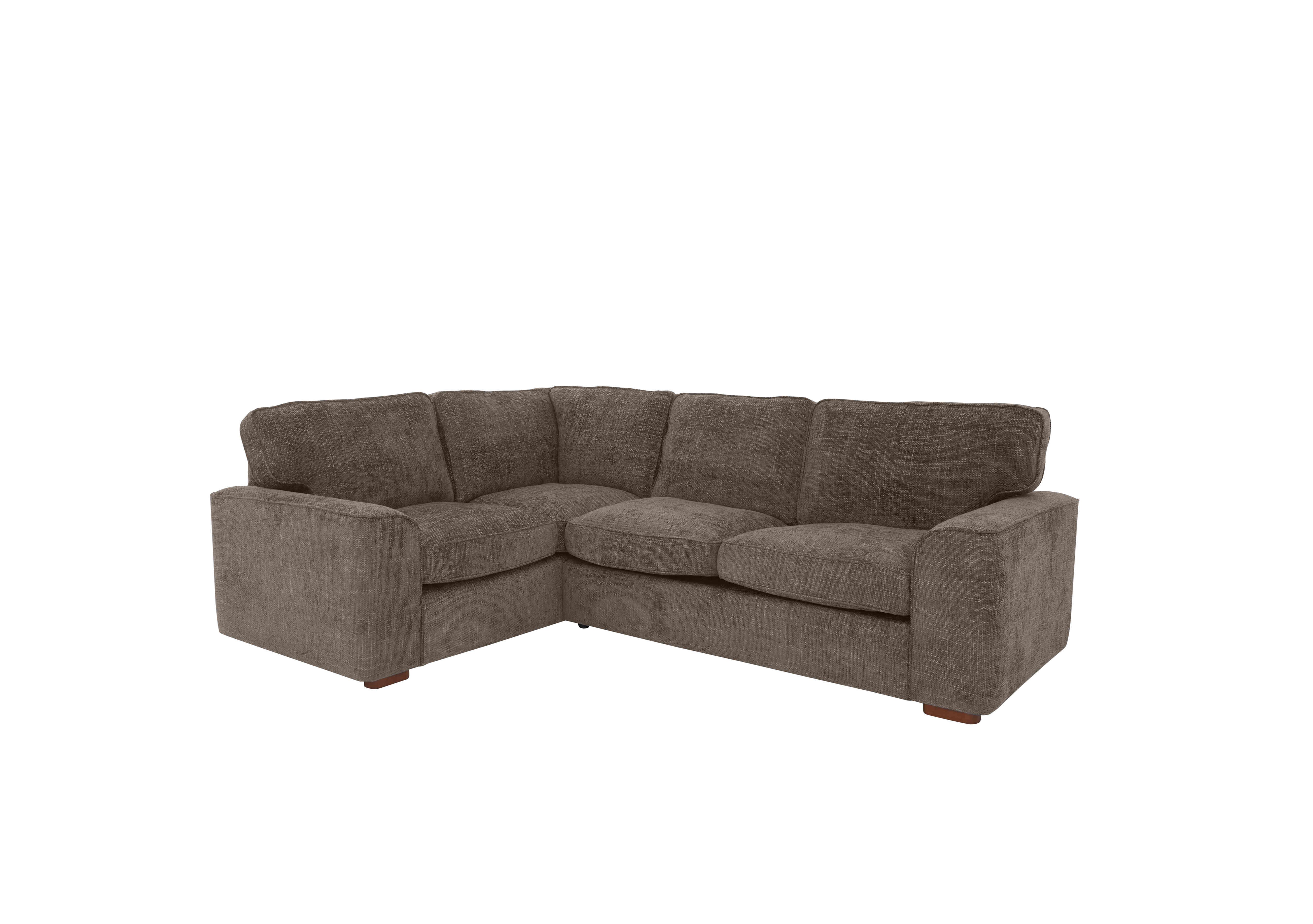 Emilia Small Fabric Corner Sofa in Coco on Furniture Village