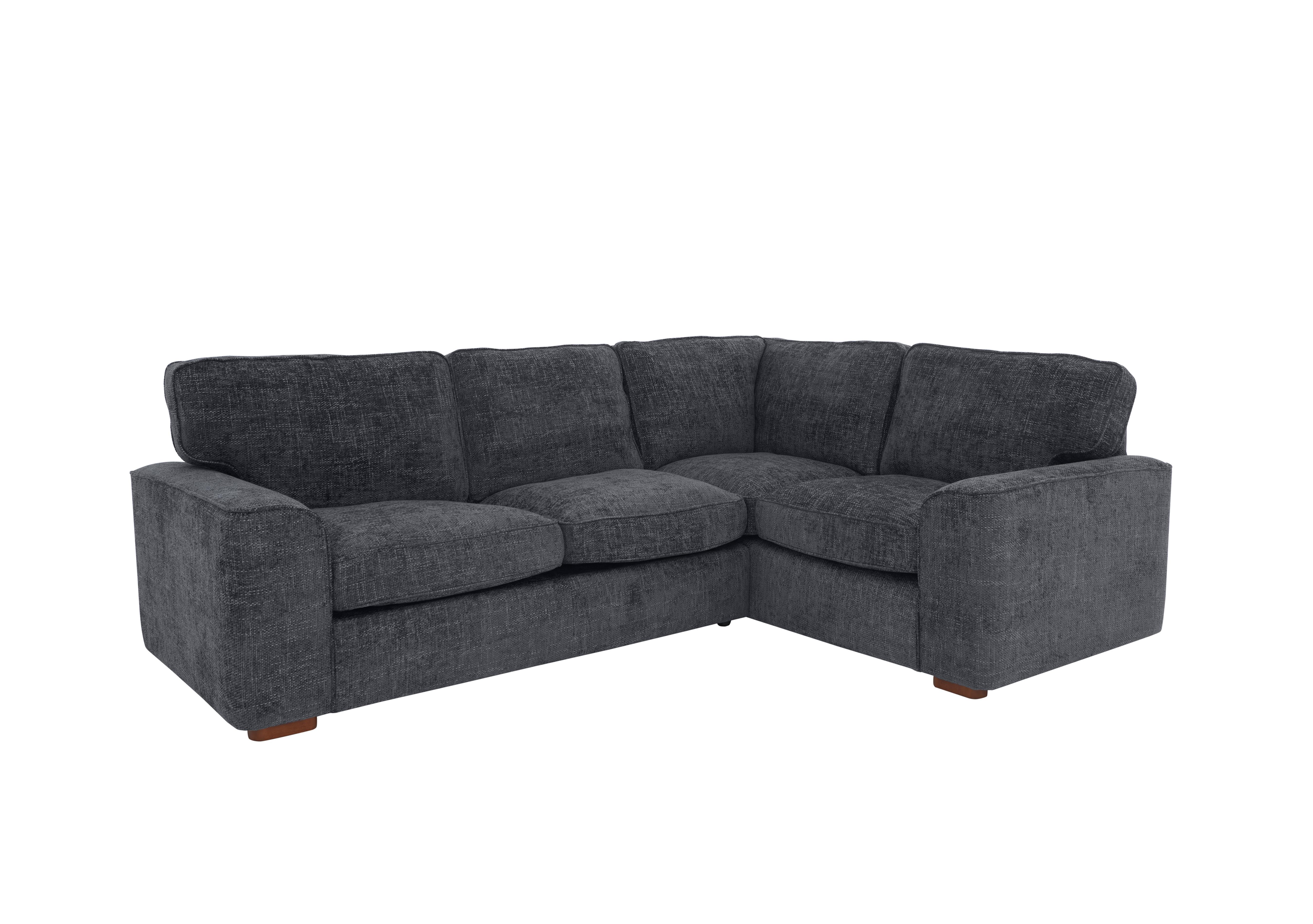 Emilia Small Fabric Corner Sofa in Navy on Furniture Village