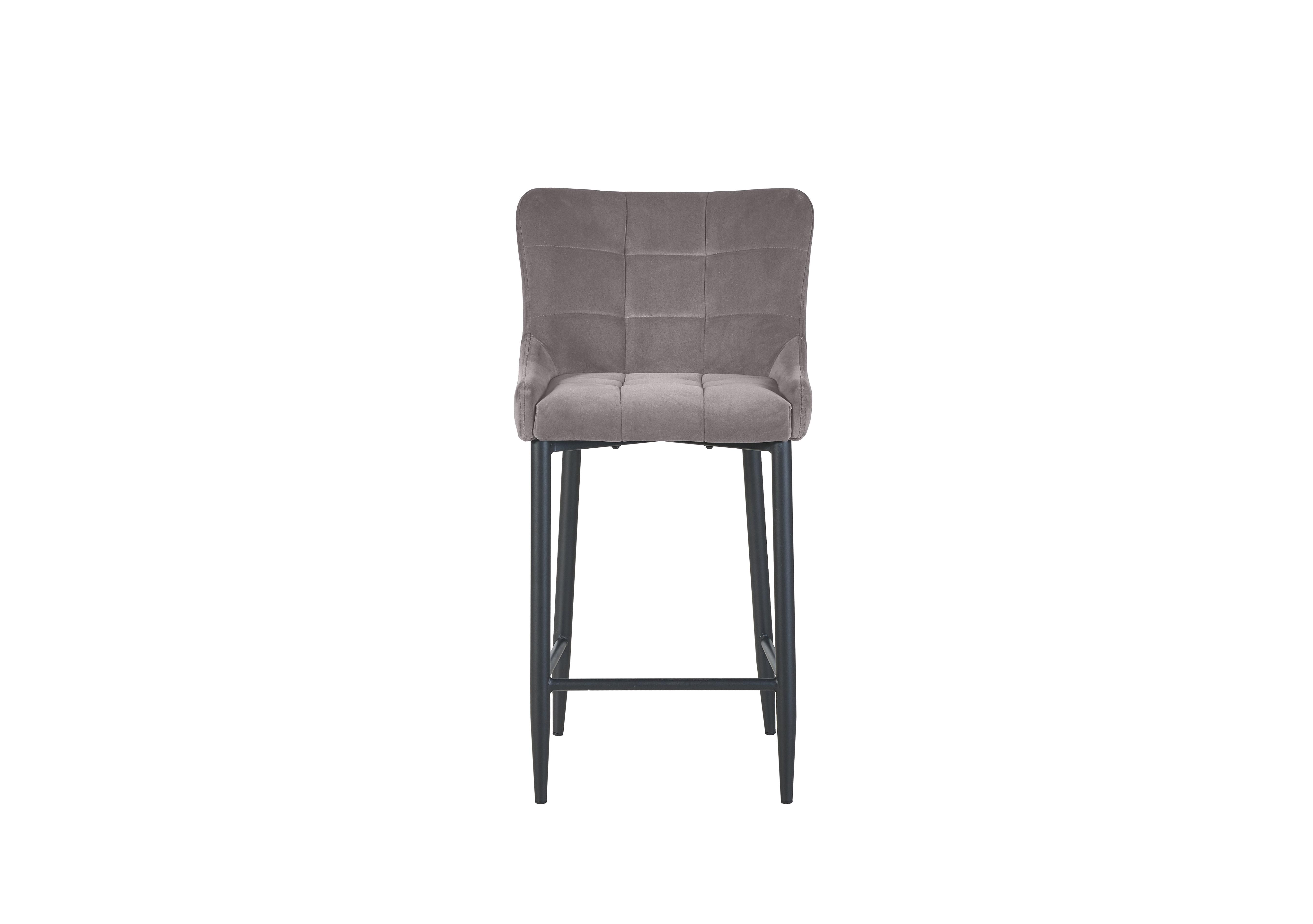 Kos Velvet Counter Stool in Granite on Furniture Village