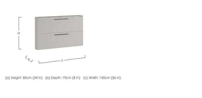 Avery Large 2 Door Shoe Cabinet in  on Furniture Village