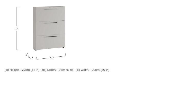 Avery 3 Door Shoe Cabinet in  on Furniture Village