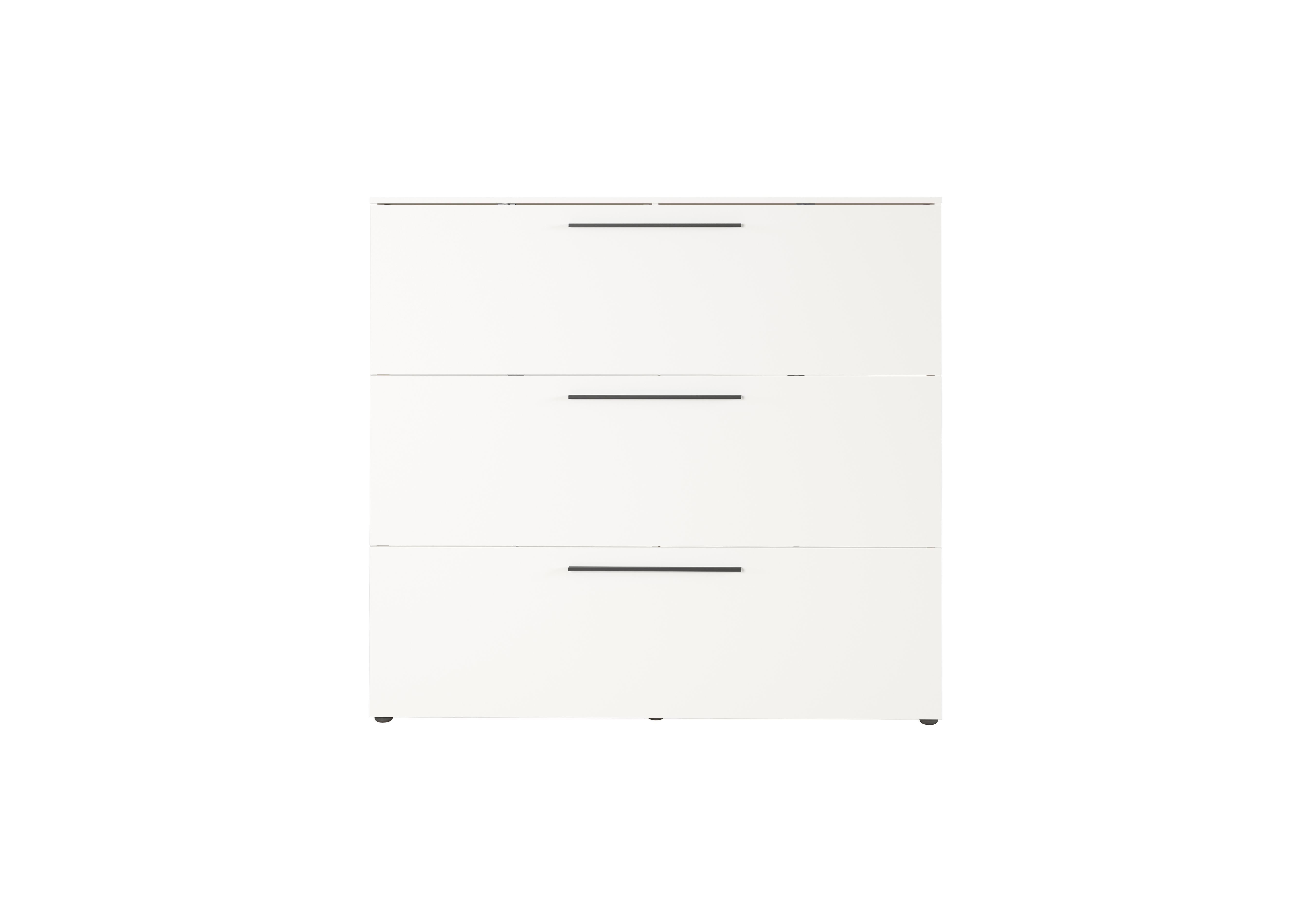 Avery Large 3 Door Shoe Cabinet in White on Furniture Village