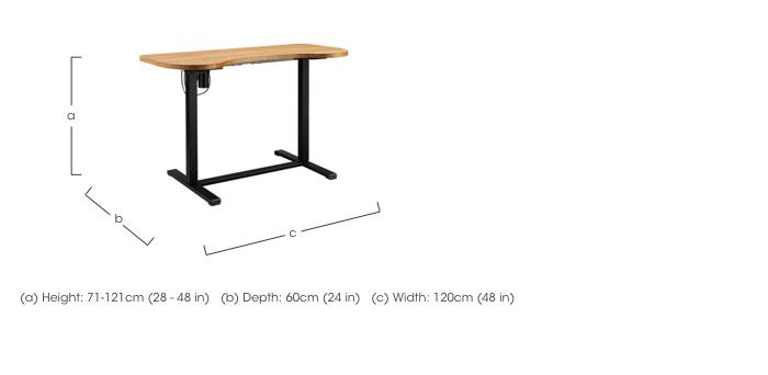 Clarke Height-Adjustable Desk in  on Furniture Village
