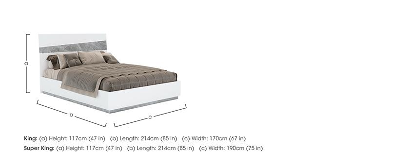 Lisia Bed Frame with LED Lights in  on Furniture Village