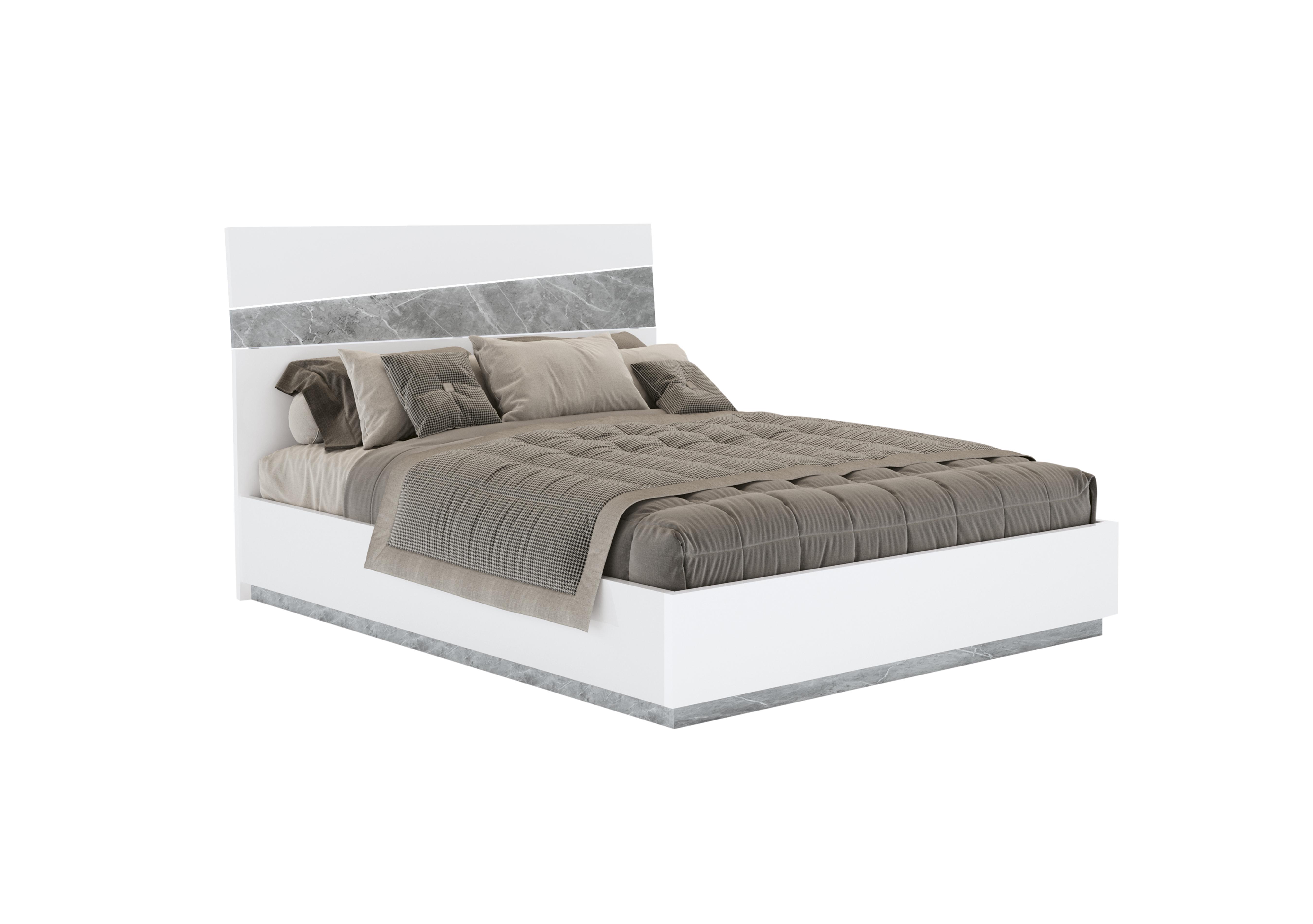 Lisia End Lift Ottoman Bed Frame with LED Lights in  on Furniture Village