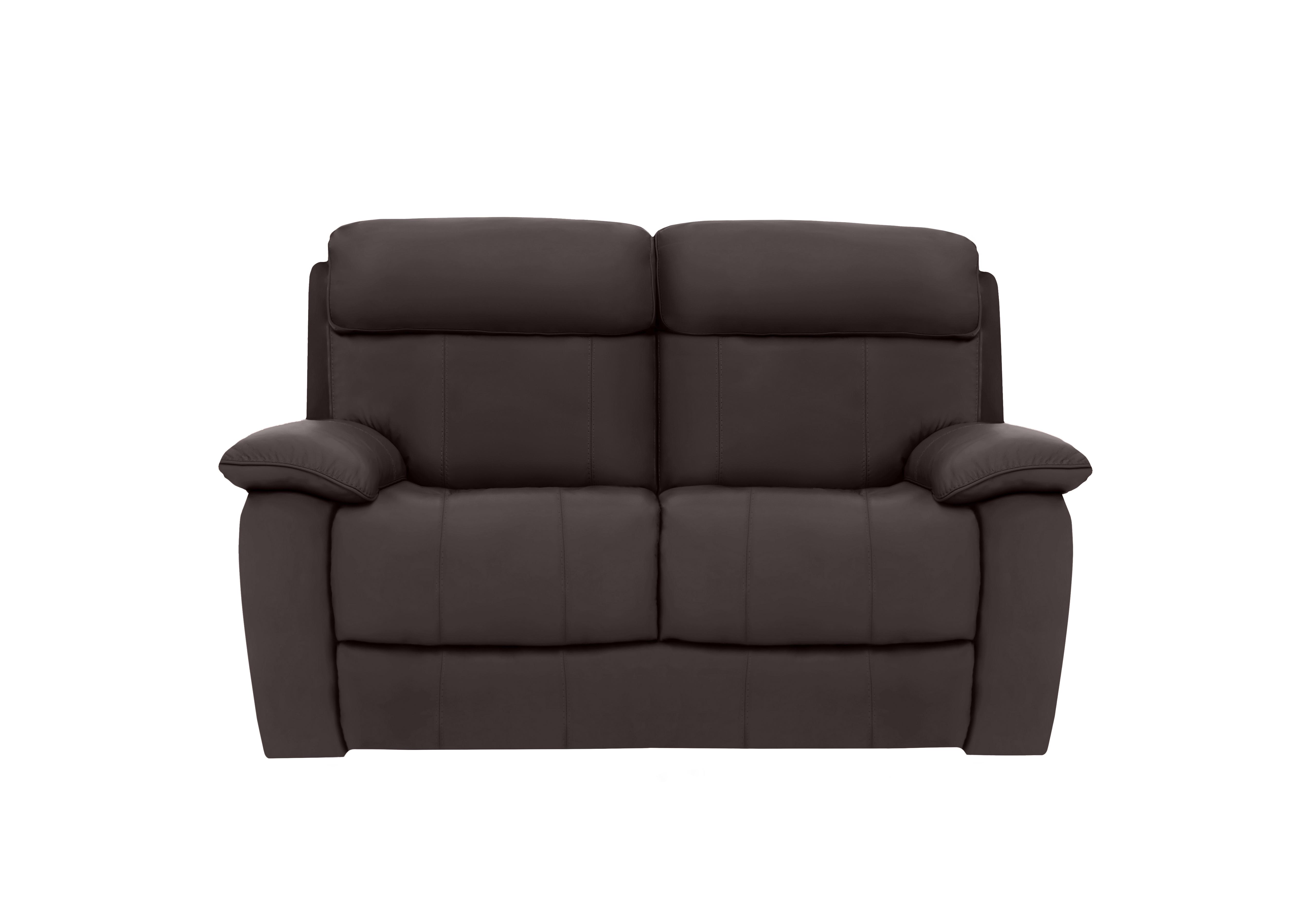 Moreno 2 Seater Leather Sofa in An-727b Dark Brown on Furniture Village