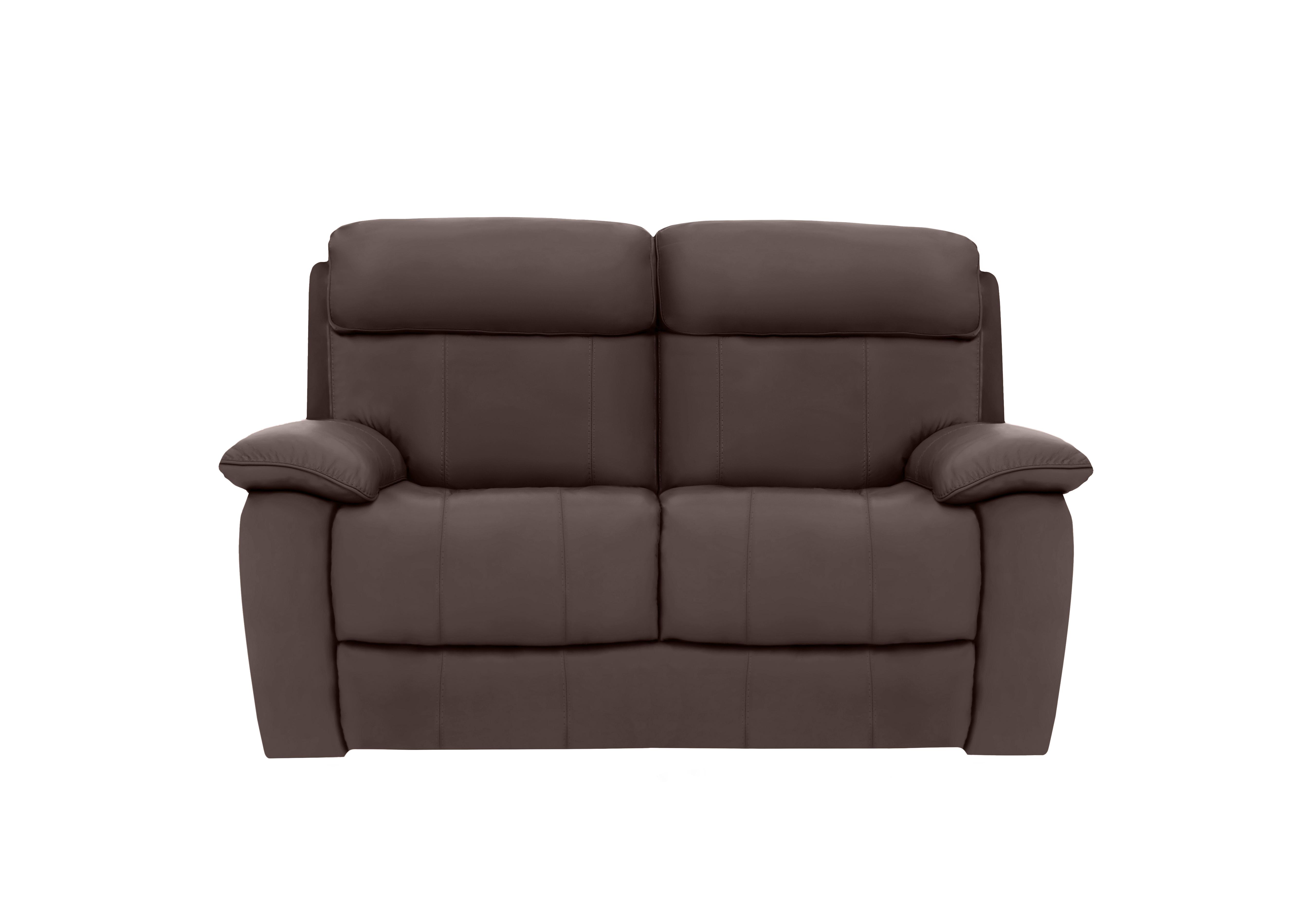 Moreno 2 Seater Leather Sofa in An-920d Teak on Furniture Village