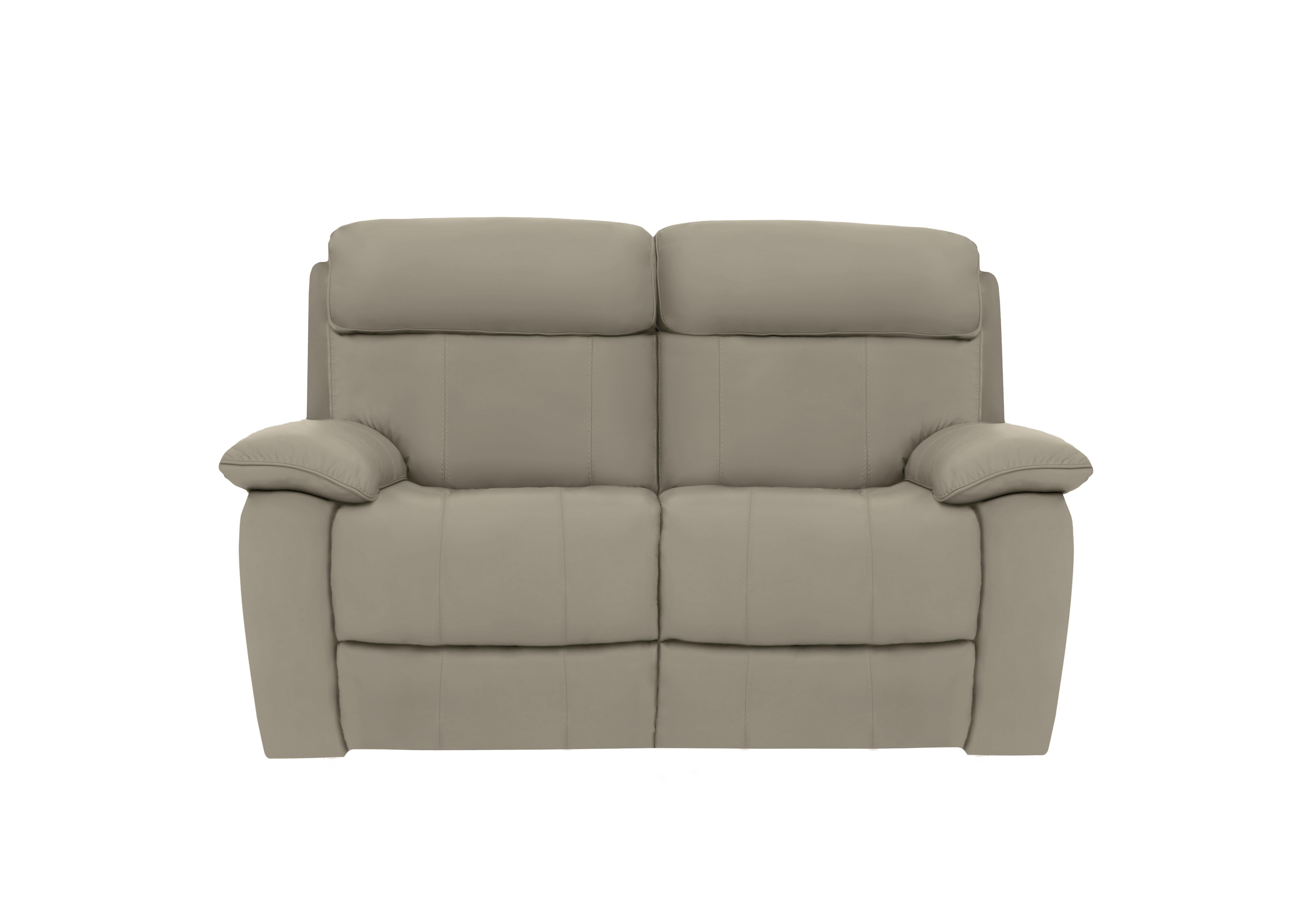 Moreno 2 Seater Leather Sofa in Bv-722a Taupe on Furniture Village