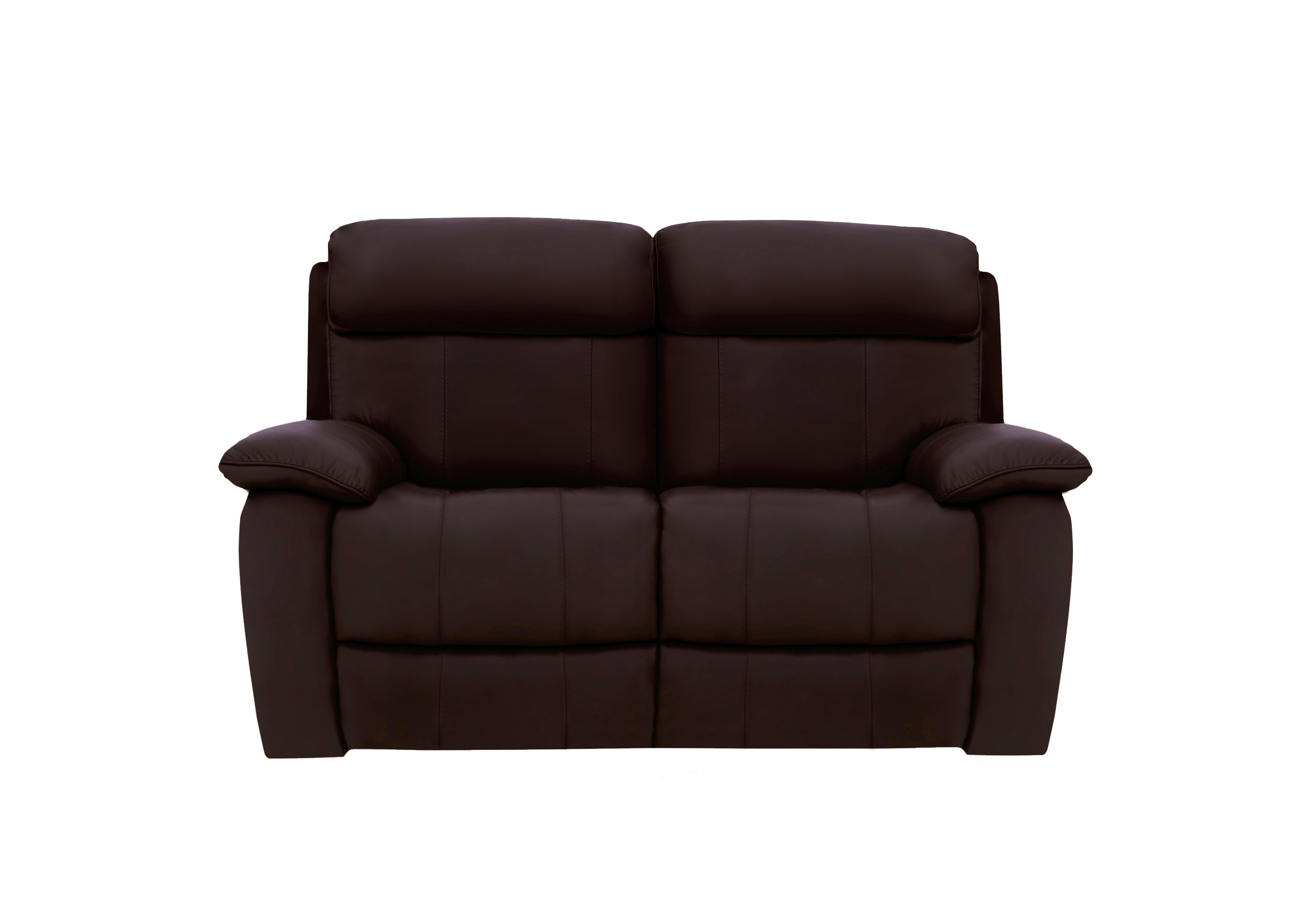 Moreno 2 Seater Leather Sofa in Sk-097d Dark Brown on Furniture Village