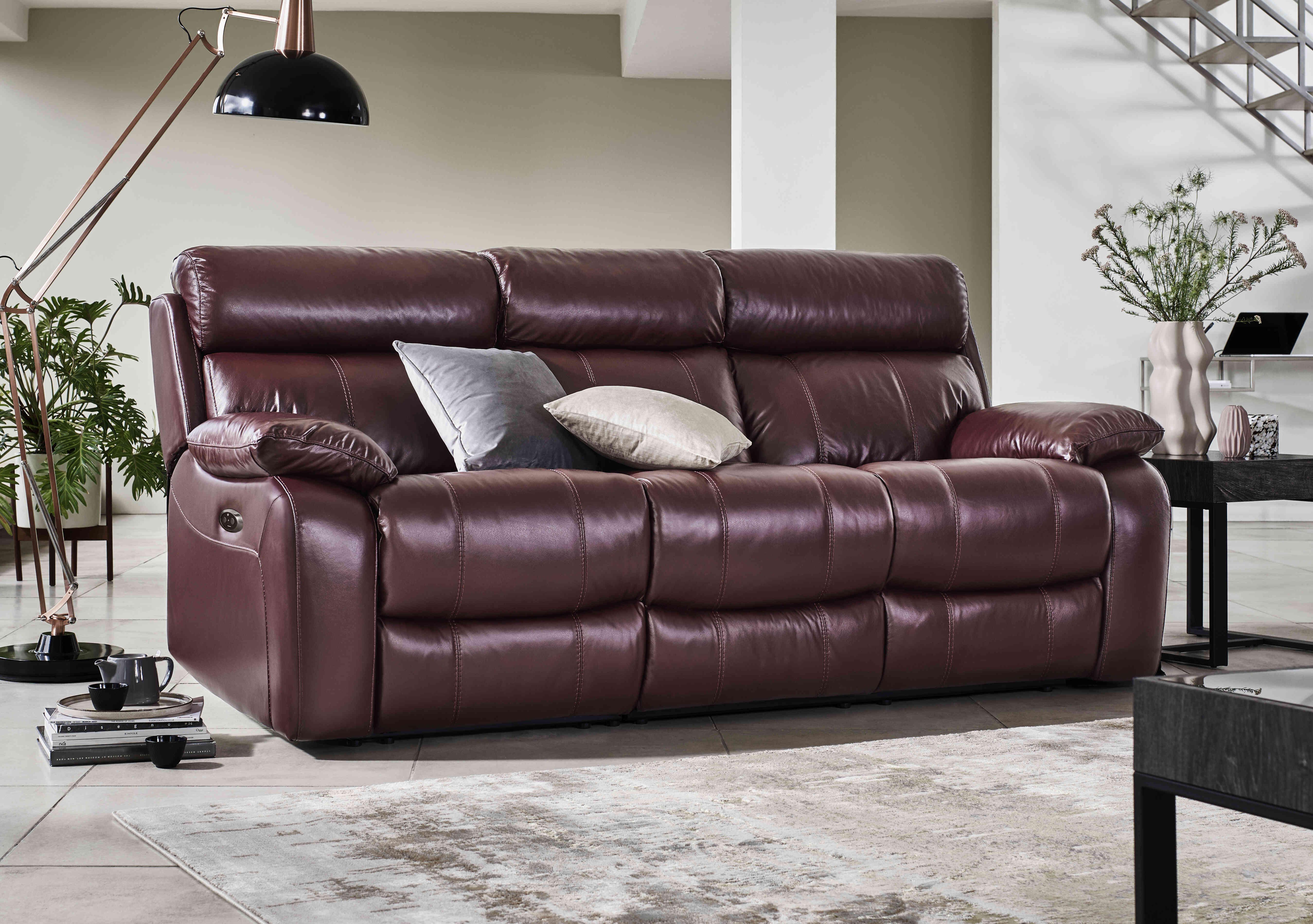 Moreno 3 Seater Leather Sofa in  on Furniture Village