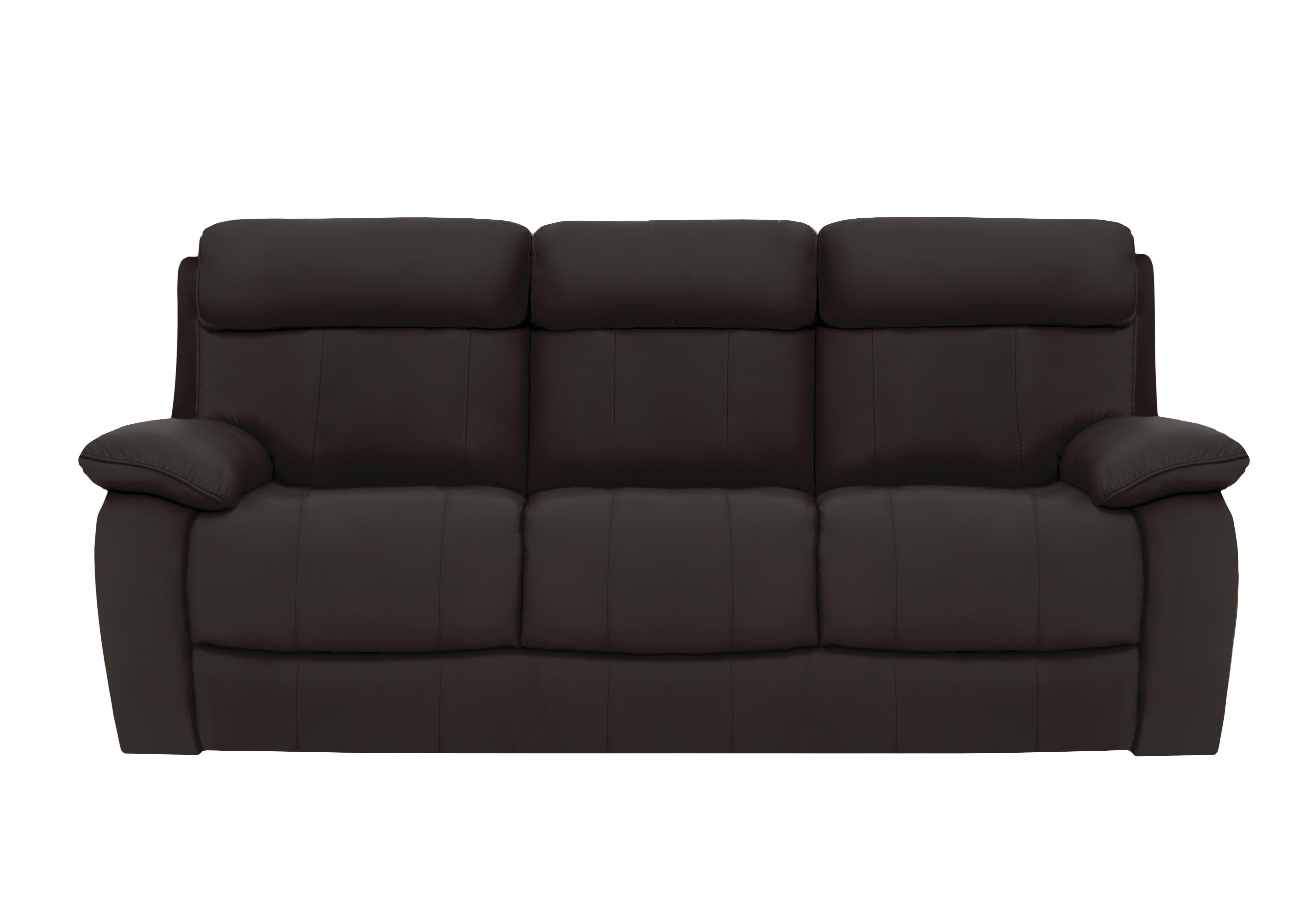 Moreno 3 Seater Leather Sofa in Bv-1748 Dark Chocolate on Furniture Village