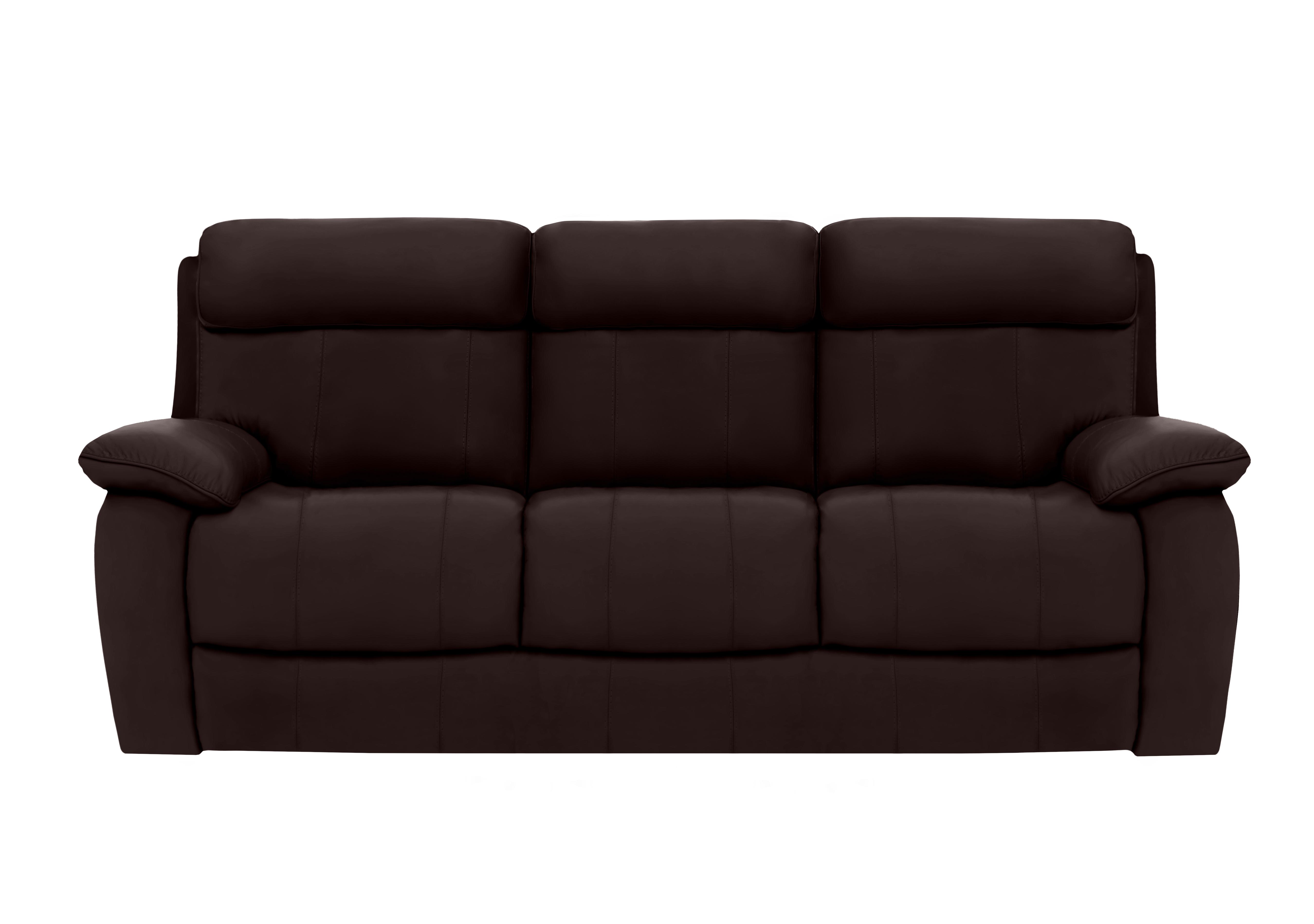 Moreno 3 Seater Leather Sofa in Nc-037c Walnut on Furniture Village