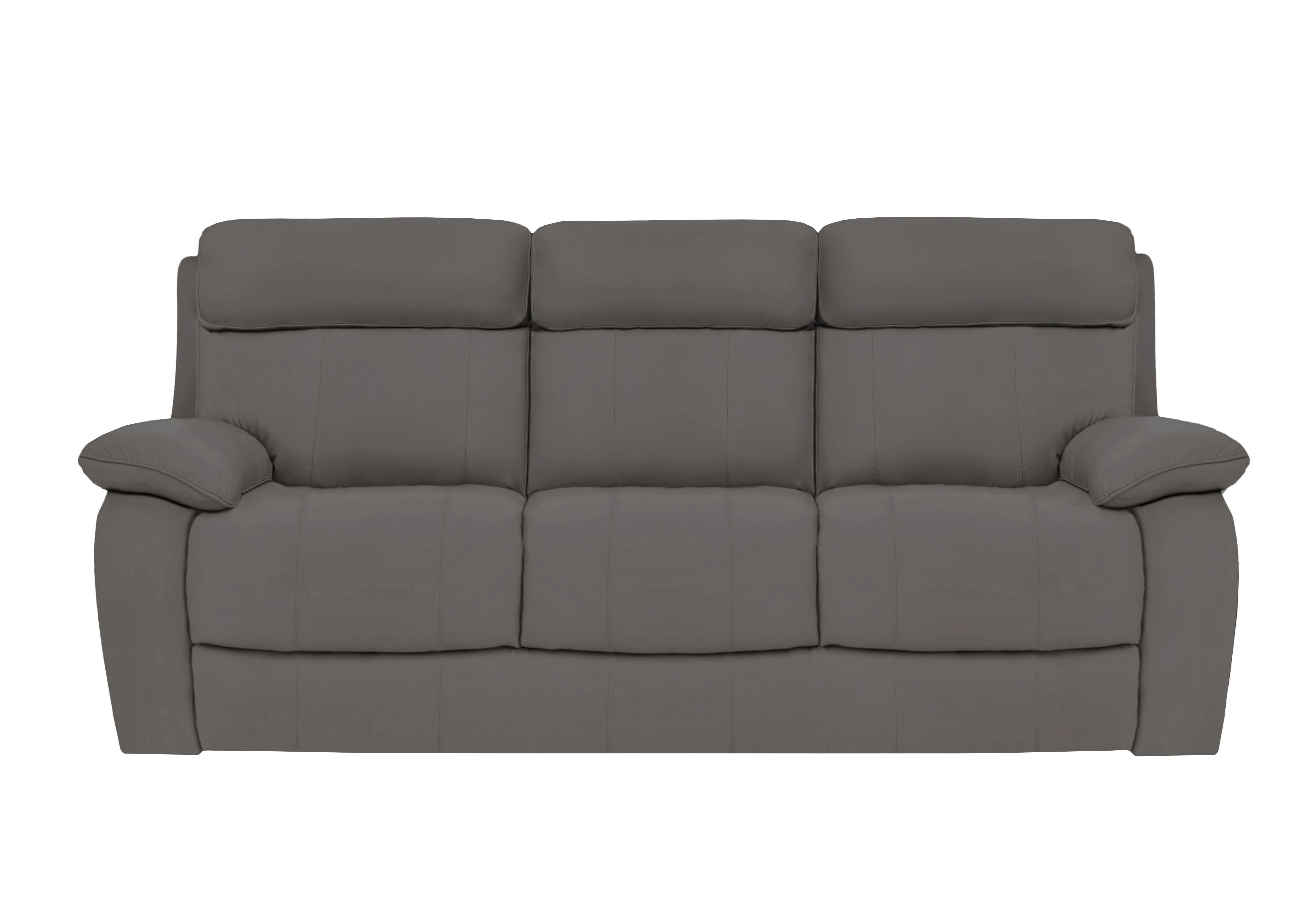 Moreno 3 Seater Leather Sofa in Nc-042e Elephant on Furniture Village