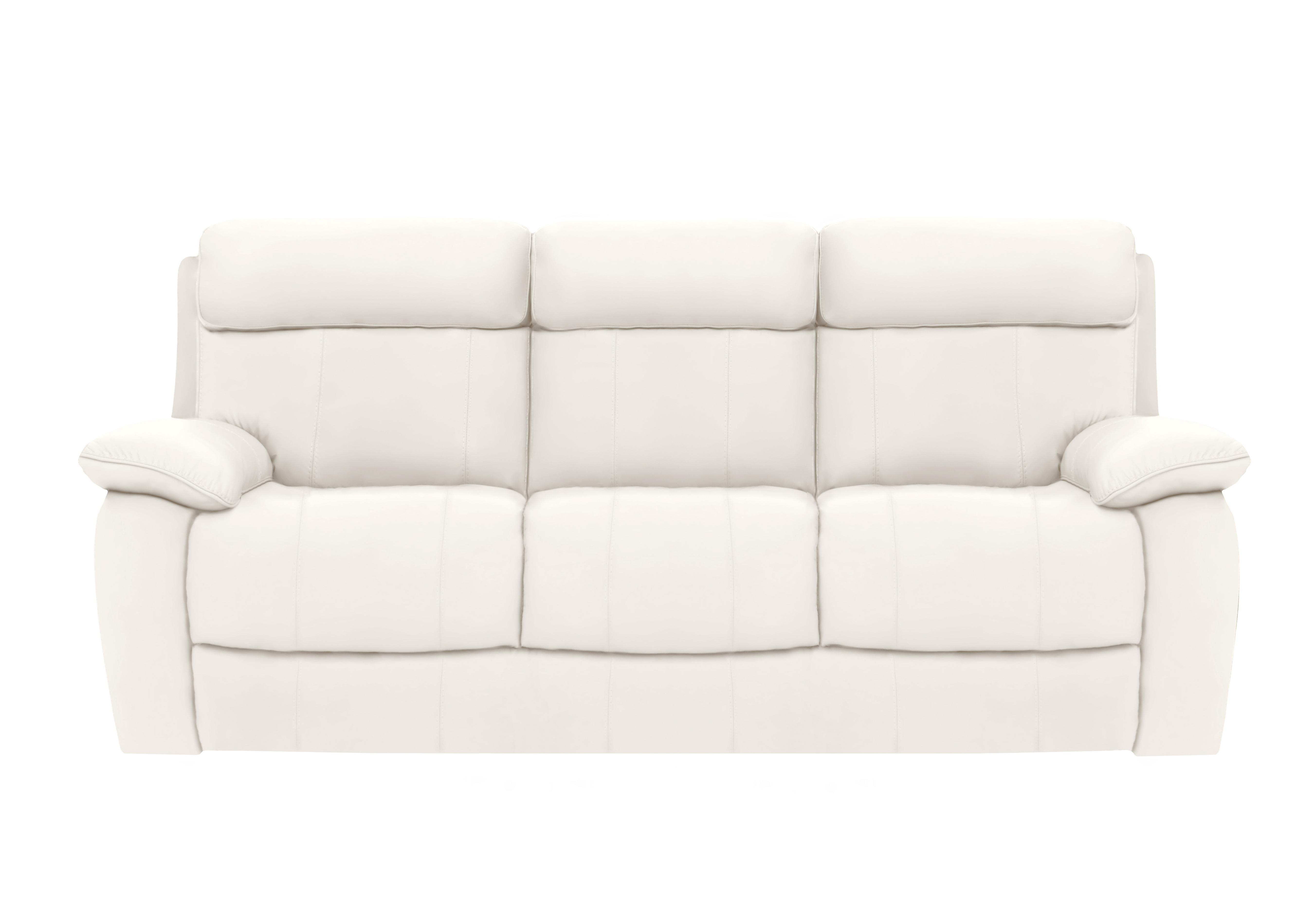 Moreno 3 Seater Leather Sofa in Nc-744d Star White on Furniture Village