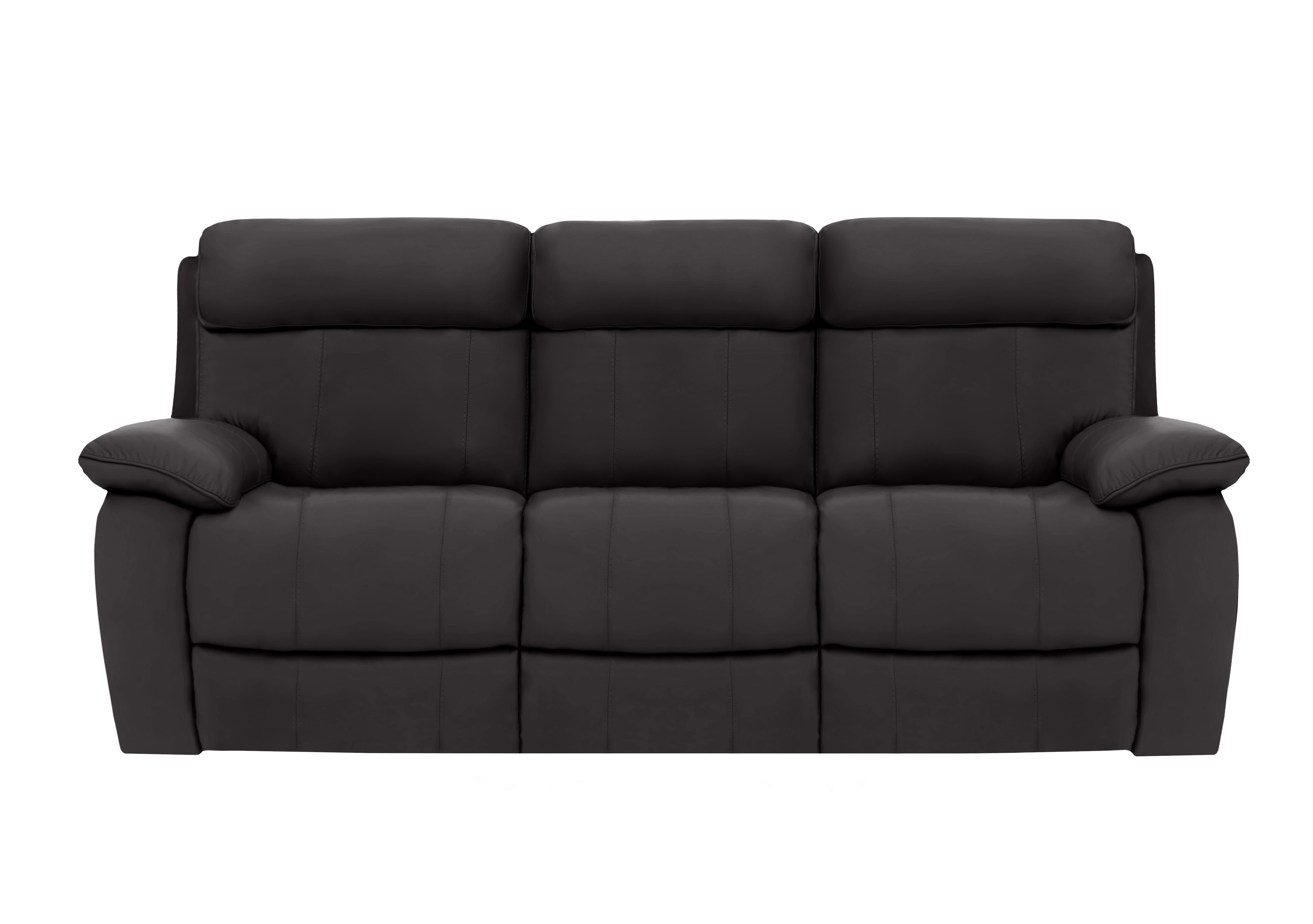 Moreno 3 Seater Leather Sofa in Nw-517e Shale Grey on Furniture Village