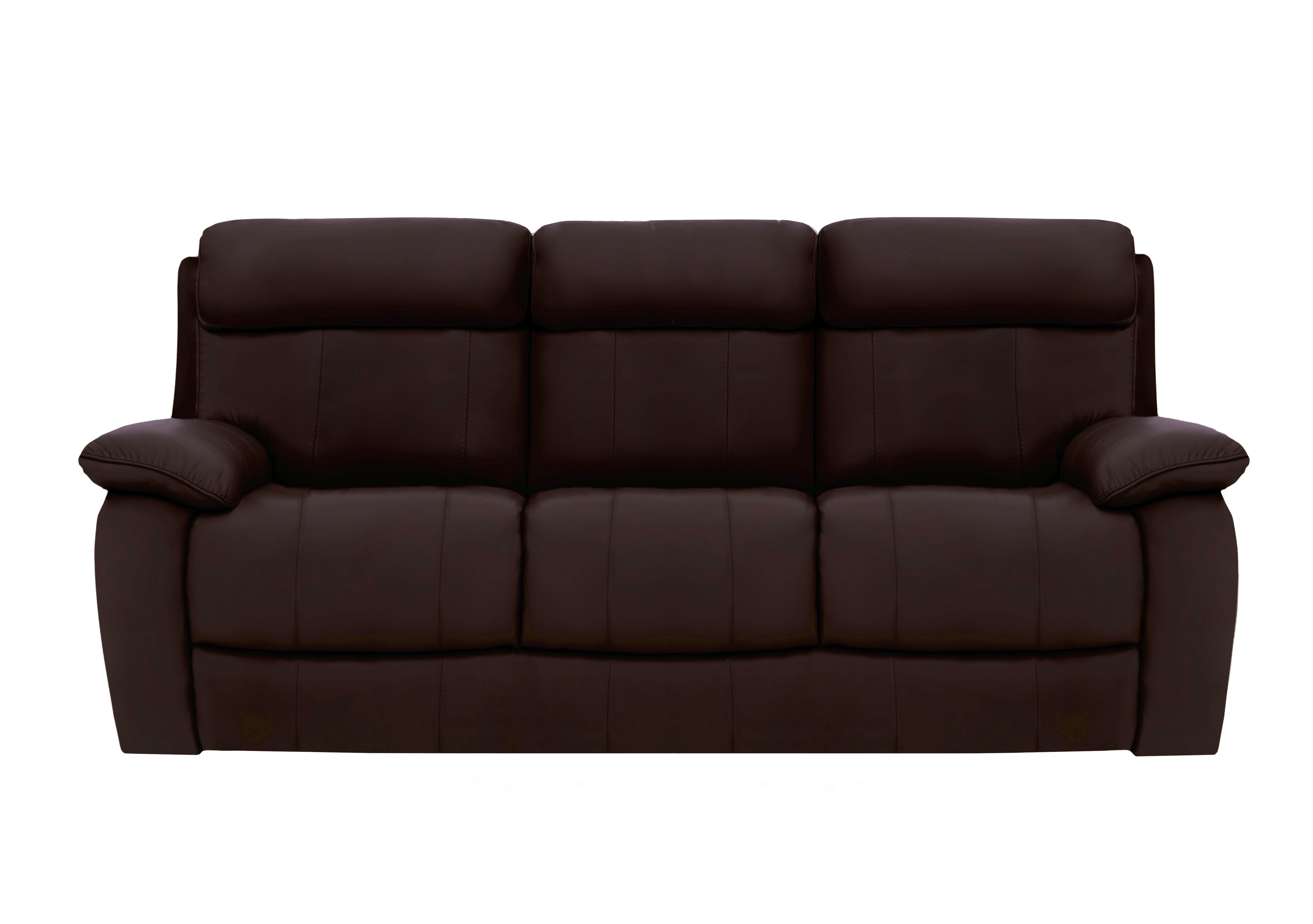 Moreno 3 Seater Leather Sofa in Sk-097d Dark Brown on Furniture Village