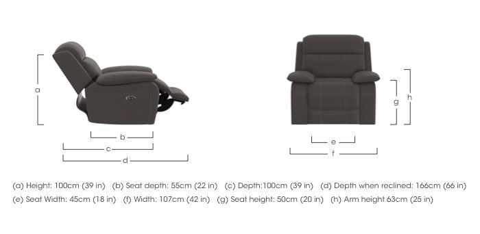 Moreno Fabric Power Recliner Armchair in  on Furniture Village