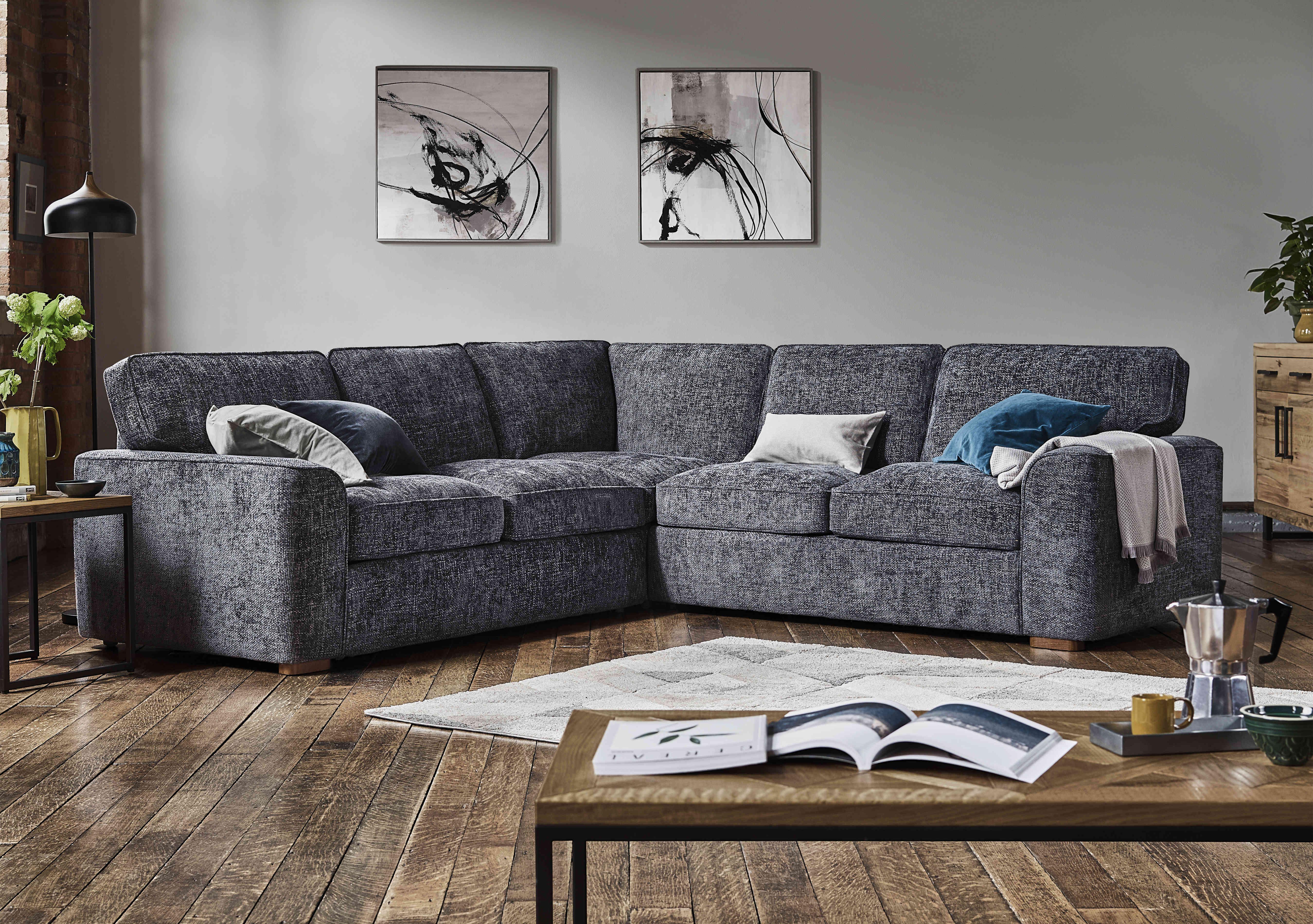 Emilia Large Fabric Corner Sofa in  on Furniture Village