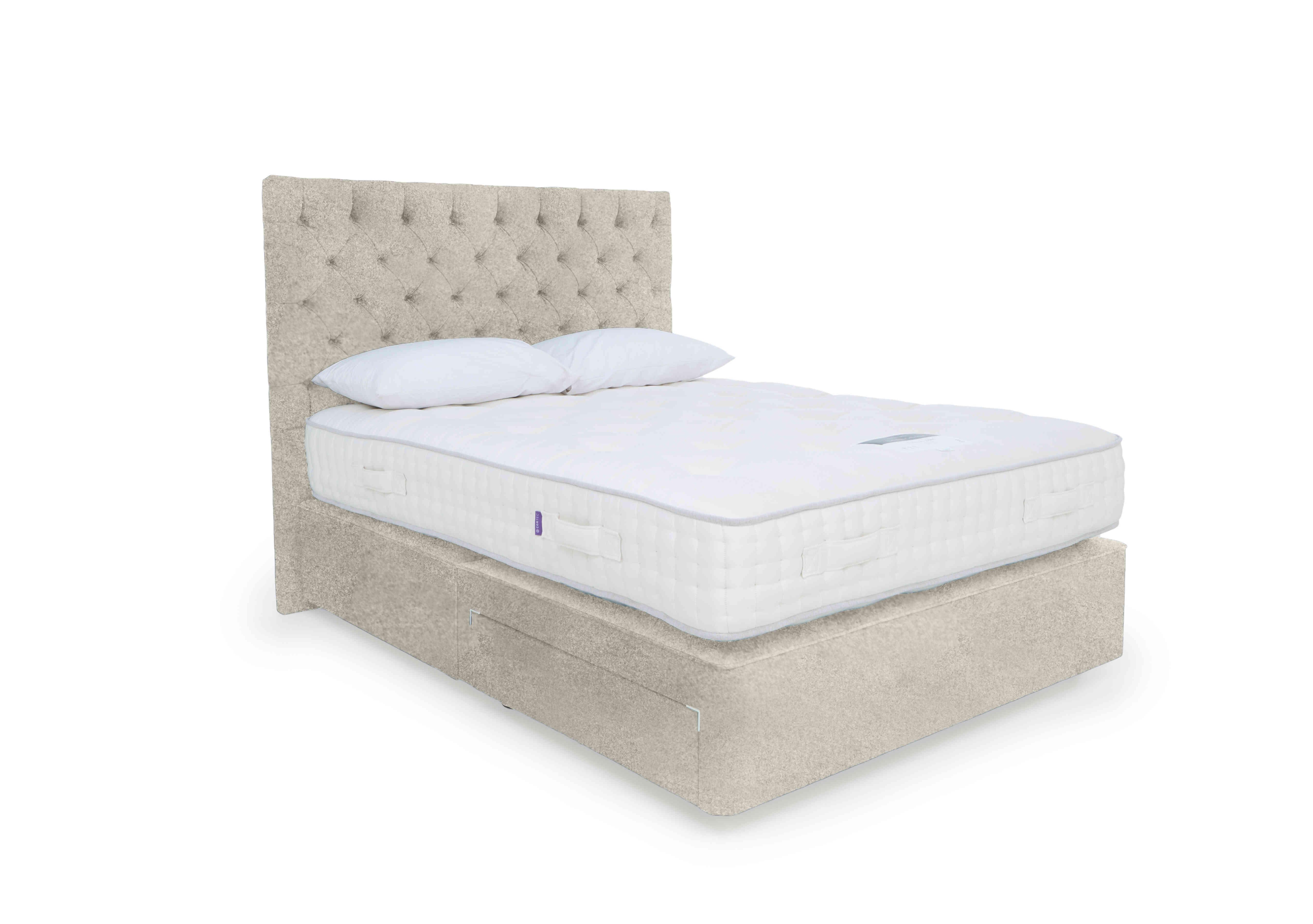 Yorkshire 15K Divan Set in Mole Pebble on Furniture Village
