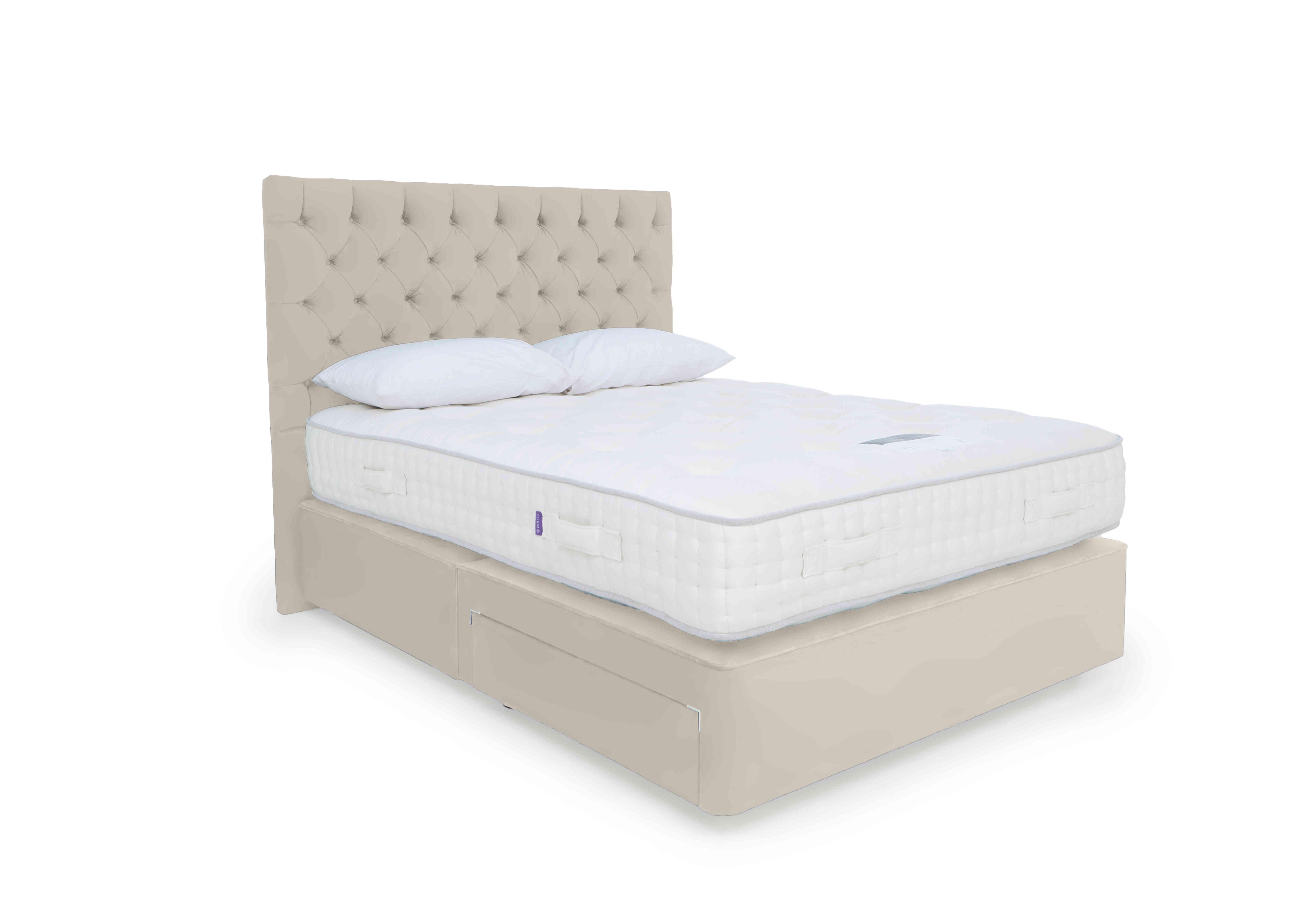 Yorkshire 15K Divan Set in Seven Ivory on Furniture Village