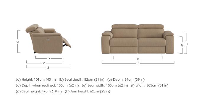 Davide 3 Seater Fabric Sofa in  on Furniture Village