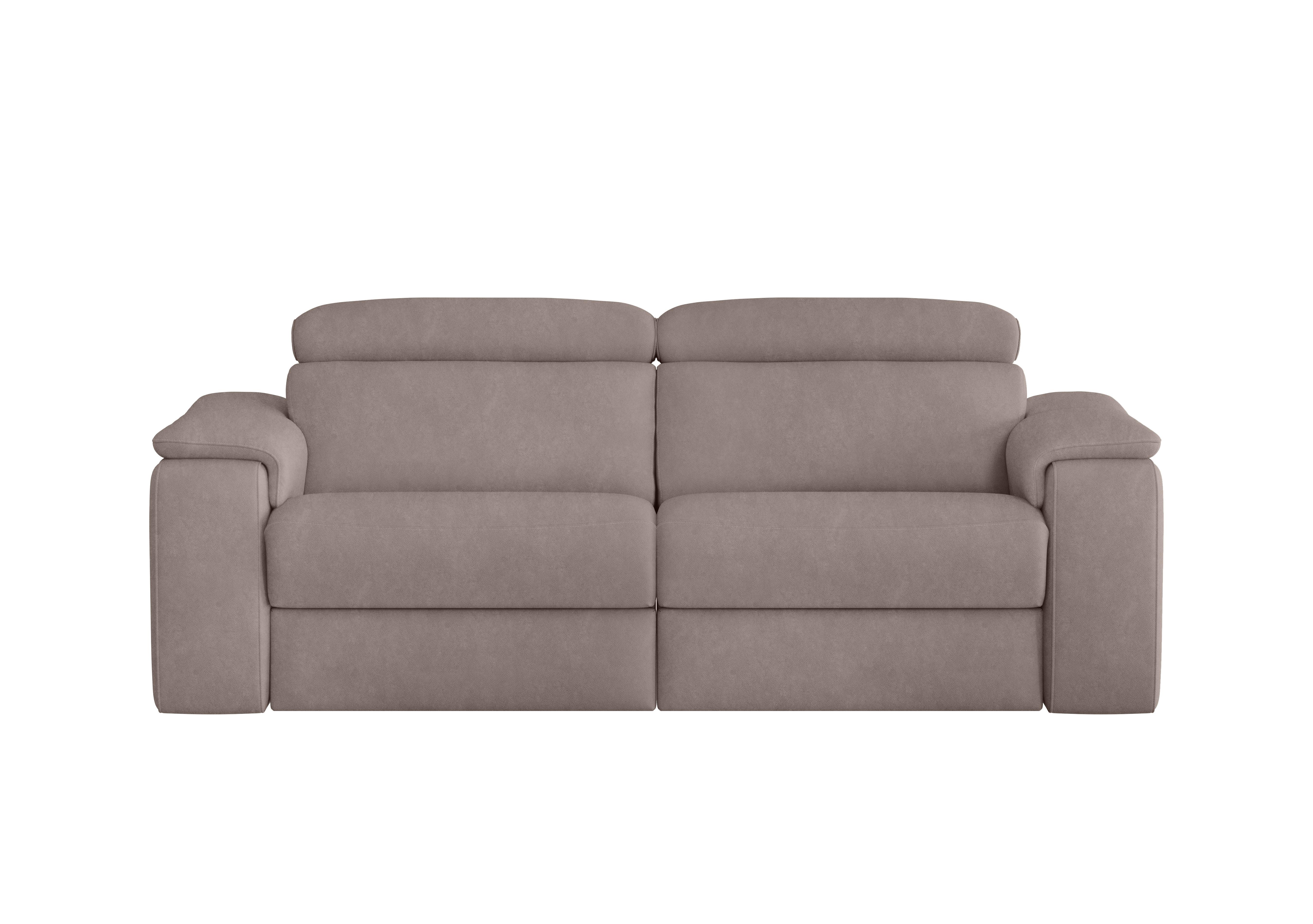 Davide 3 Seater Fabric Sofa in Flambe Tortora on Furniture Village