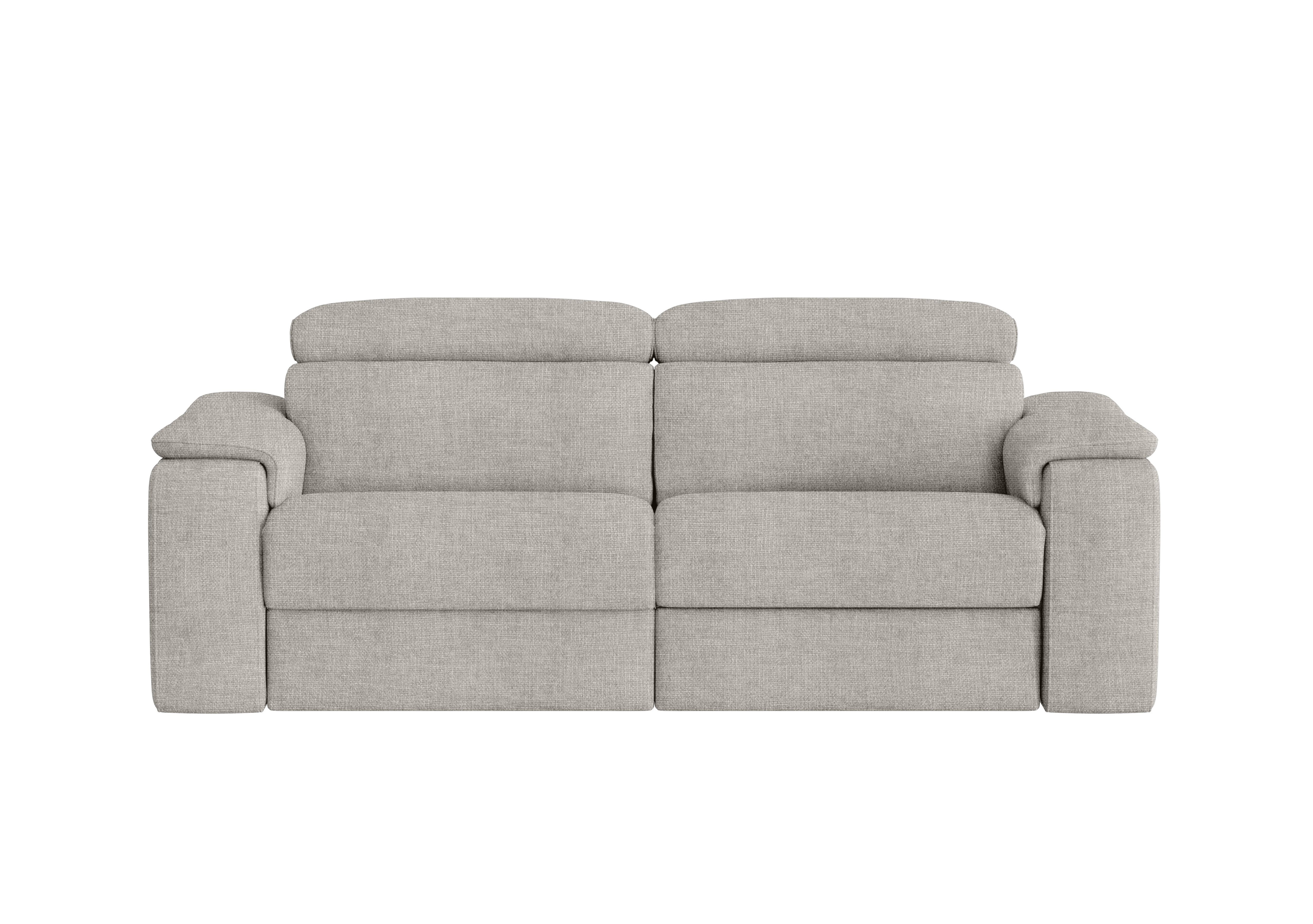 Davide 3 Seater Fabric Sofa in Zoia Ligh Grey 9443 on Furniture Village