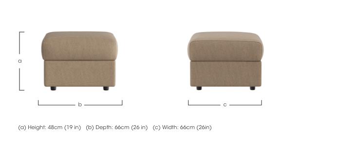 Davide Fabric Storage Footstool in  on Furniture Village