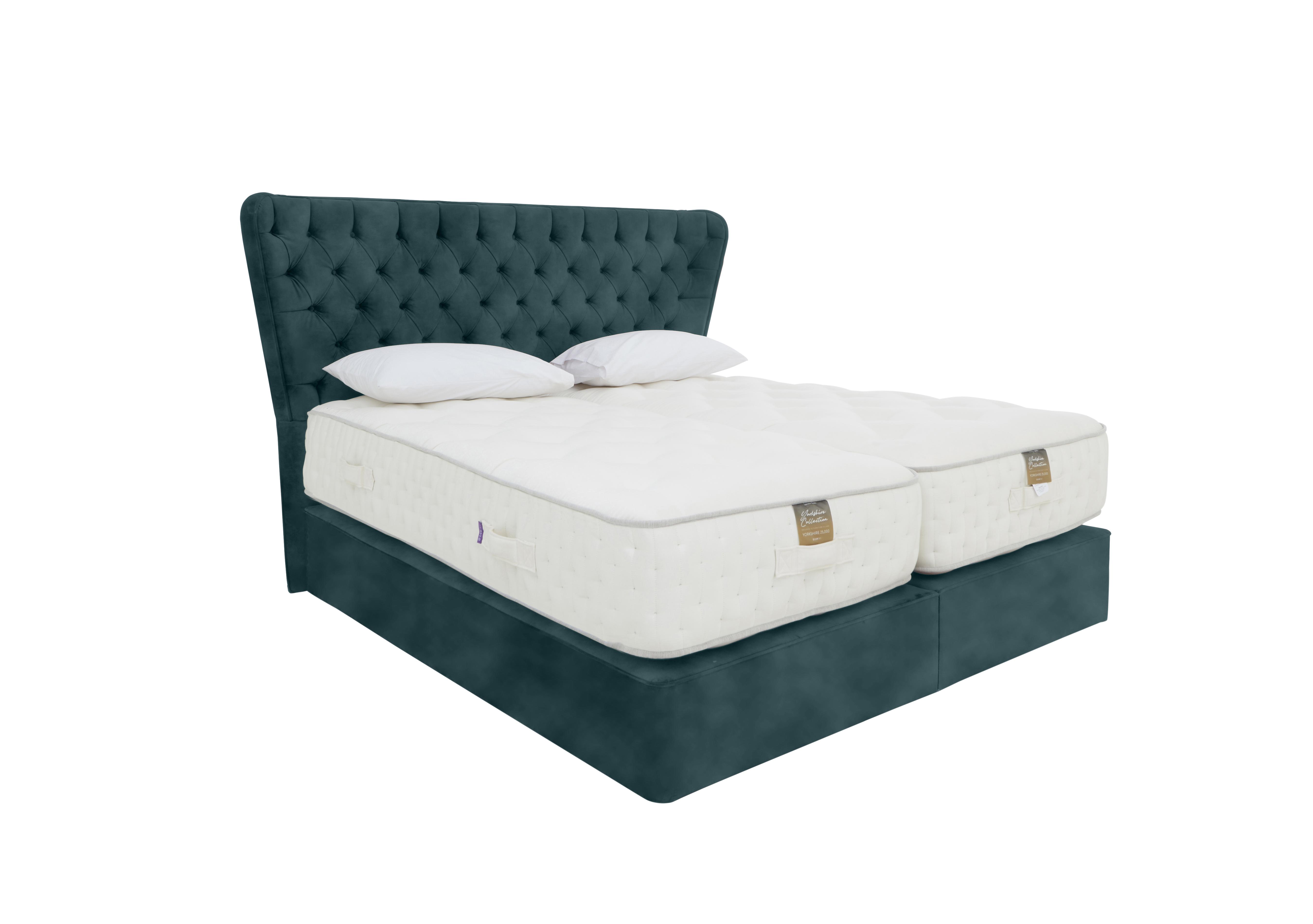 Yorkshire 25K Divan Set with Zip and Link Mattress in Lovely Ocean on Furniture Village