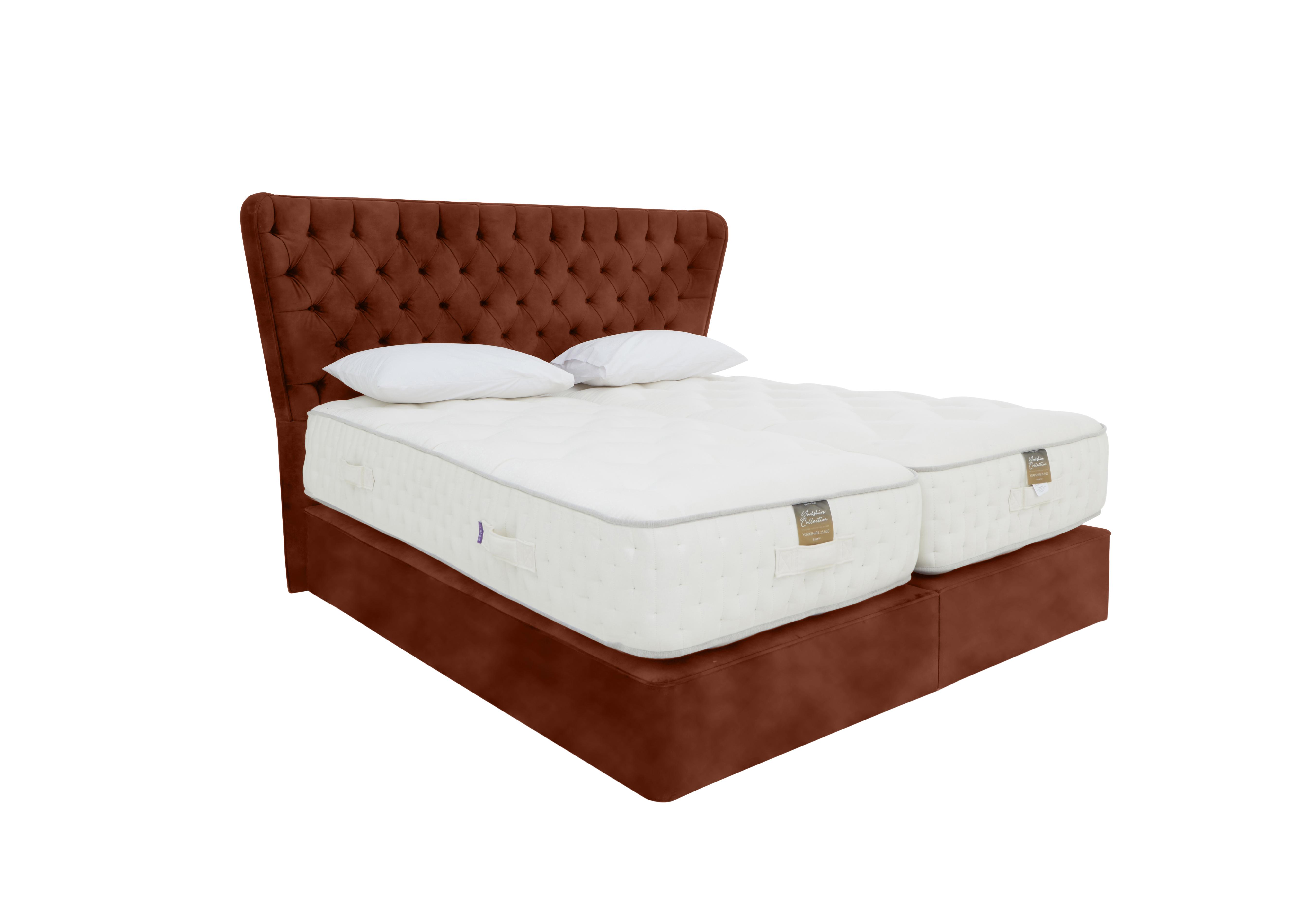 Yorkshire 25K Divan Set with Zip and Link Mattress in Lovely Umber on Furniture Village