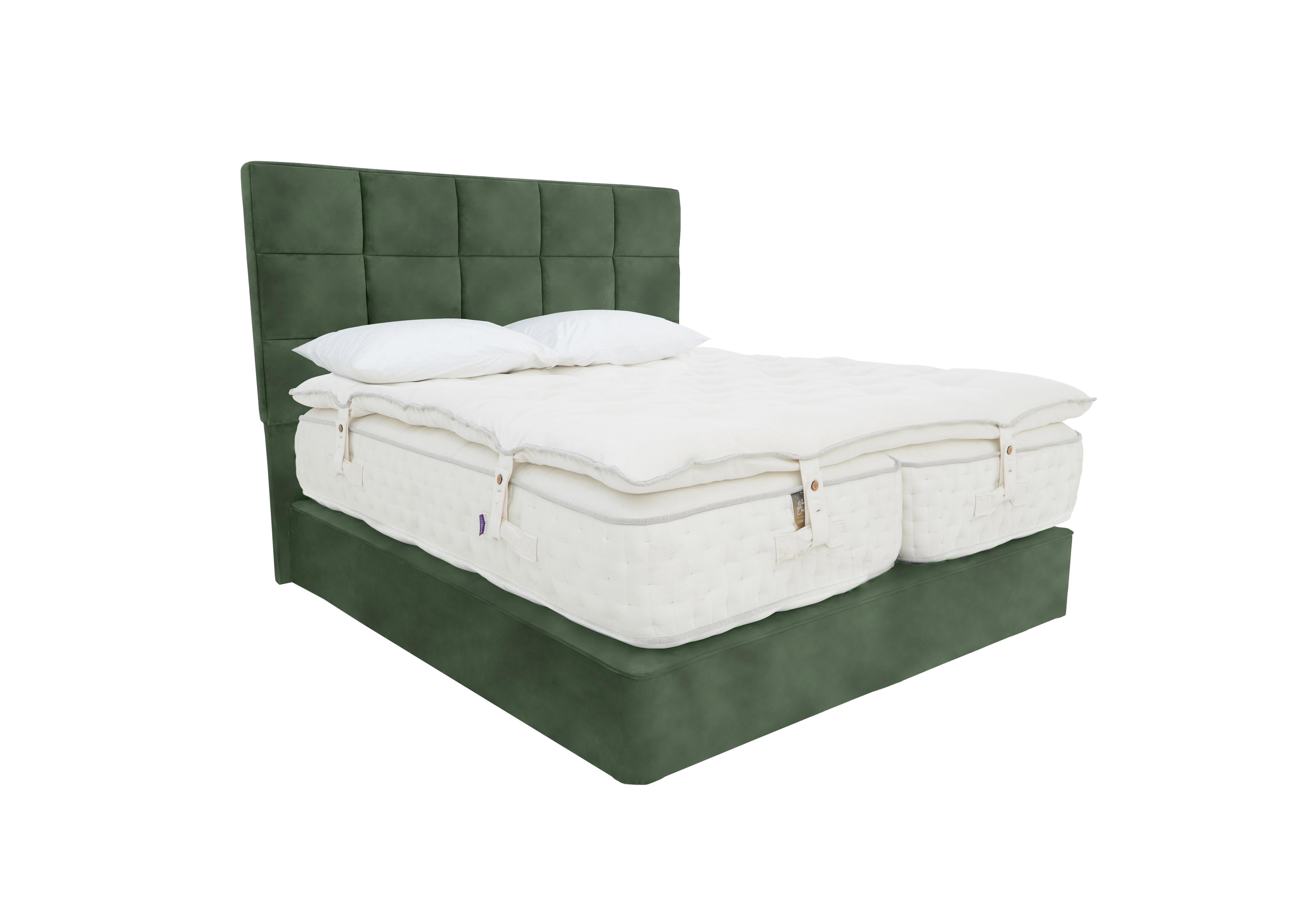 Yorkshire 30K Divan Set with Zip and Link Mattress with Mattress Topper in Lovely Conifer on Furniture Village