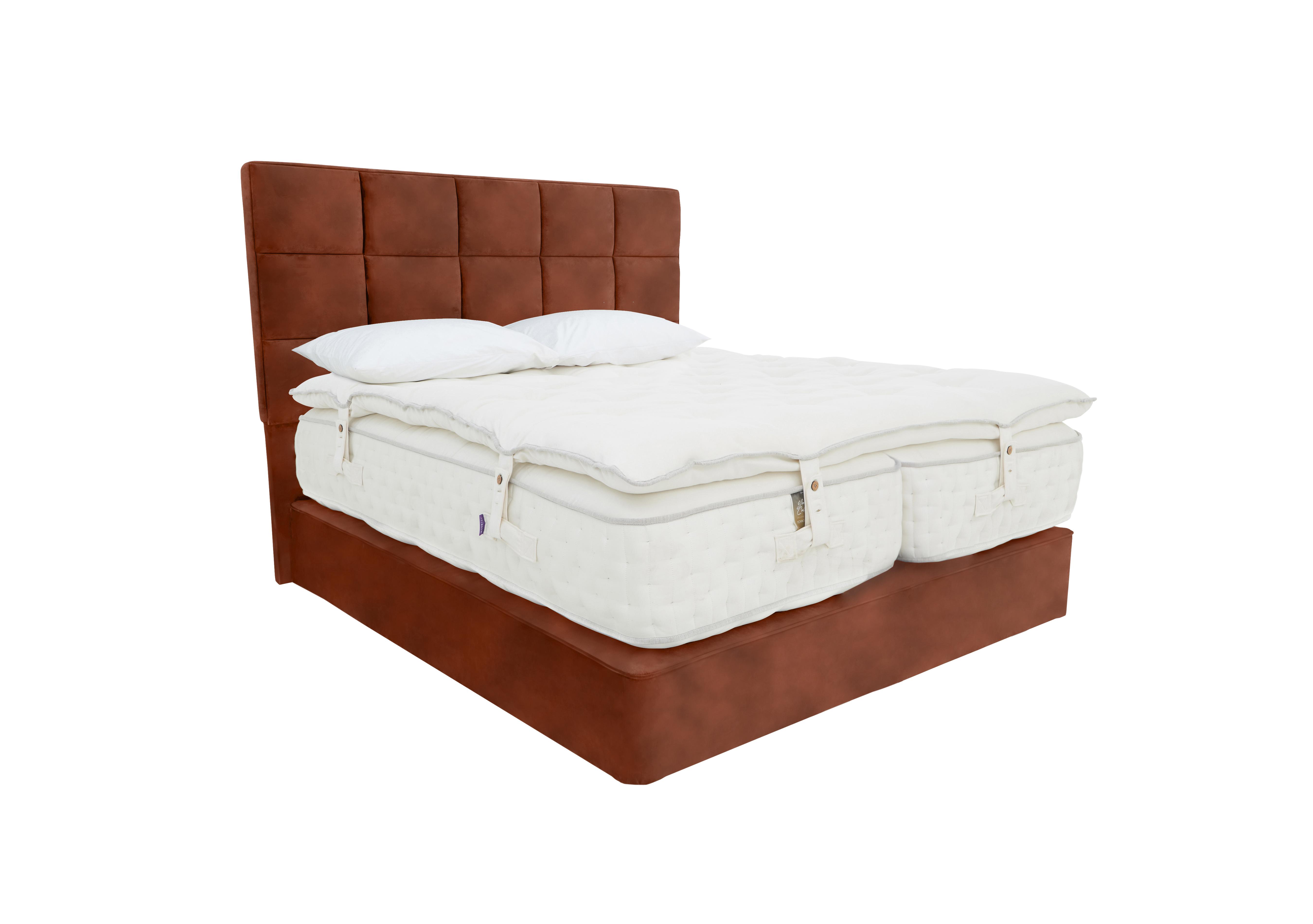 Yorkshire 30K Divan Set with Zip and Link Mattress with Mattress Topper in Lovely Umber on Furniture Village