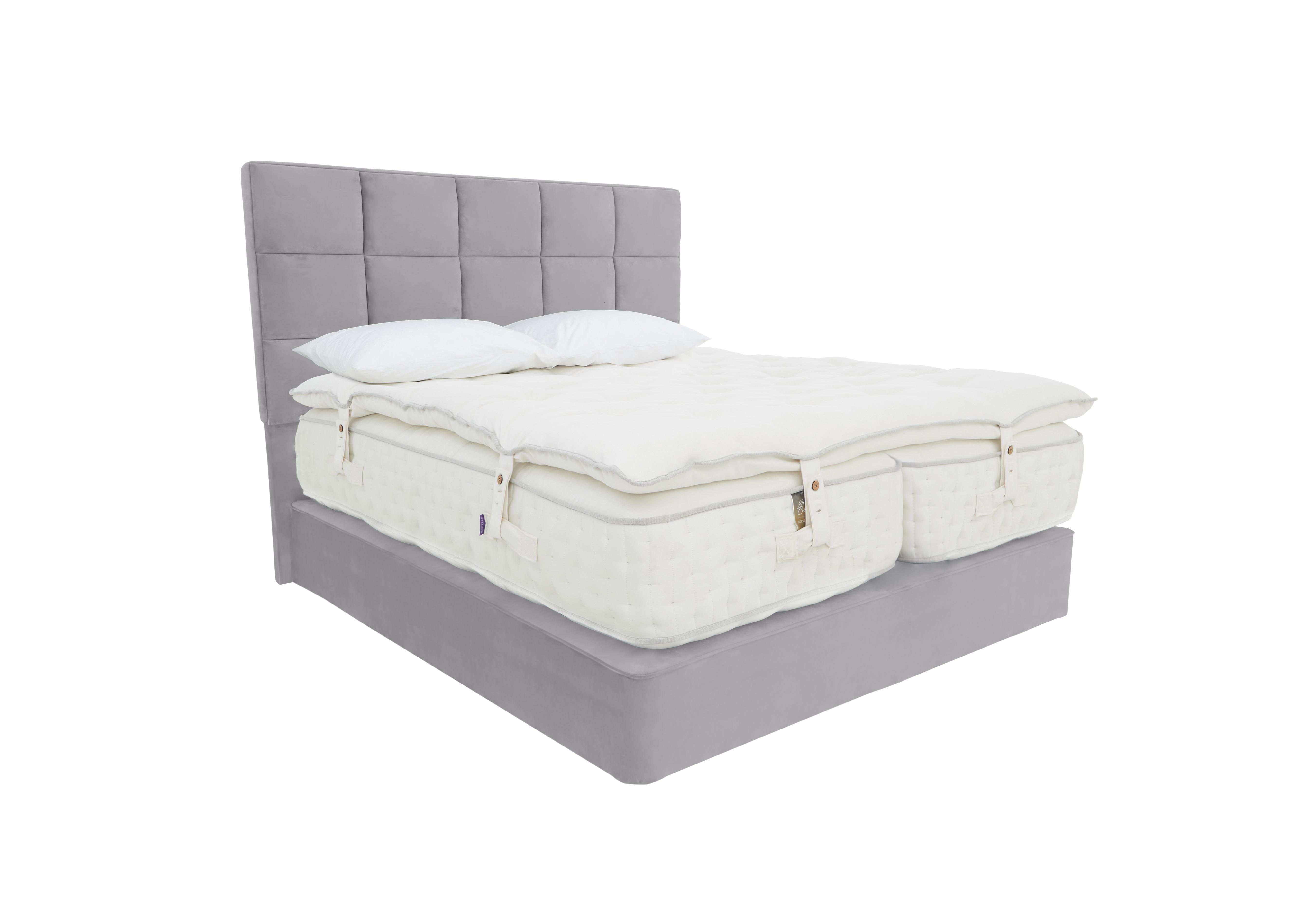 Yorkshire 30K Divan Set with Zip and Link Mattress with Mattress Topper in Seven Lilac on Furniture Village