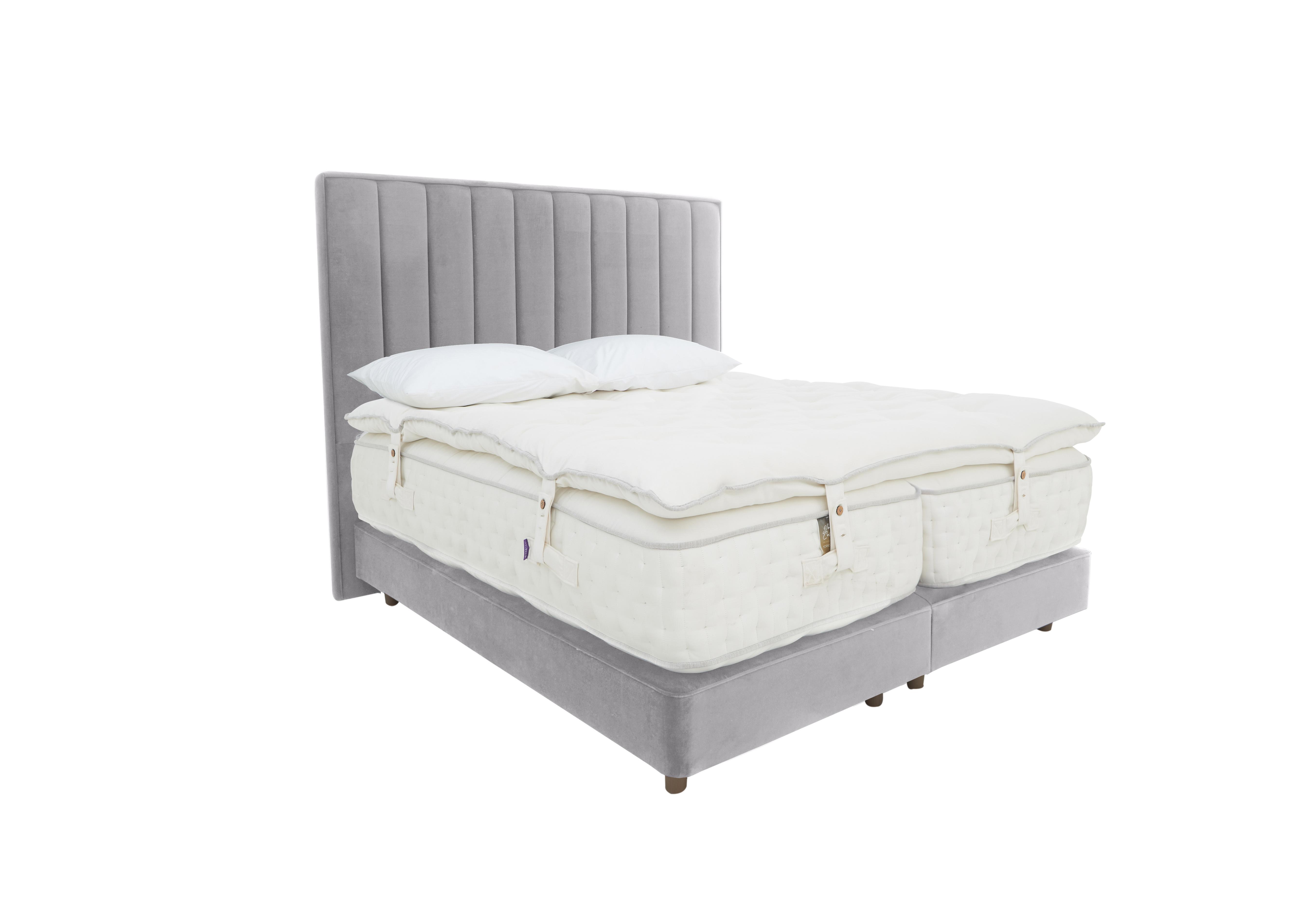Yorkshire 40K Shallow Divan Set with Zip and Link Mattress with Mattress Topper in Seven Lilac on Furniture Village
