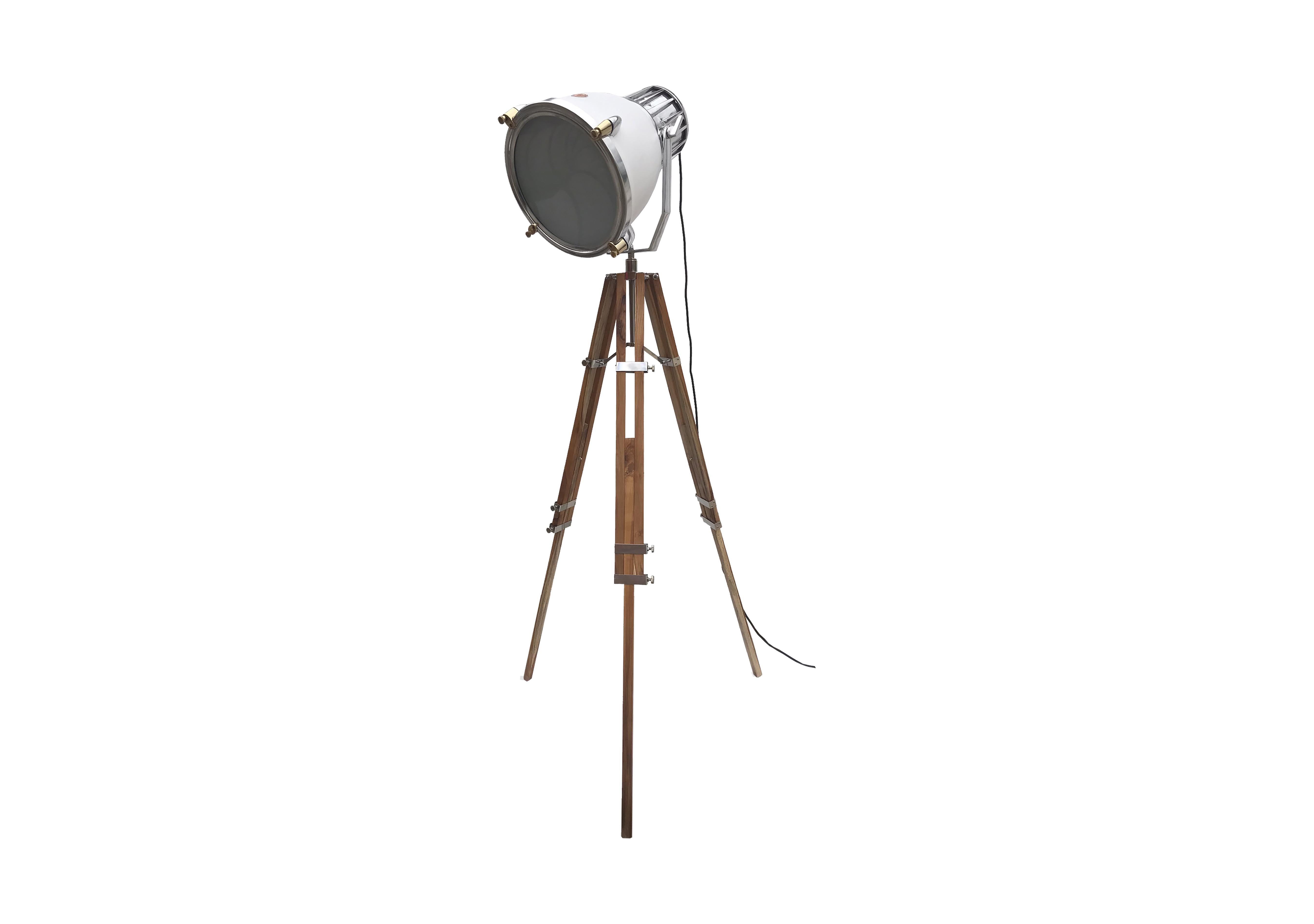 Warehouse Industrial Floor Lamp in White on Furniture Village