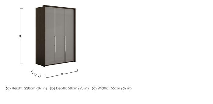 Pacifica 2 156cm 3 Door Bifold Wardrobe in  on Furniture Village