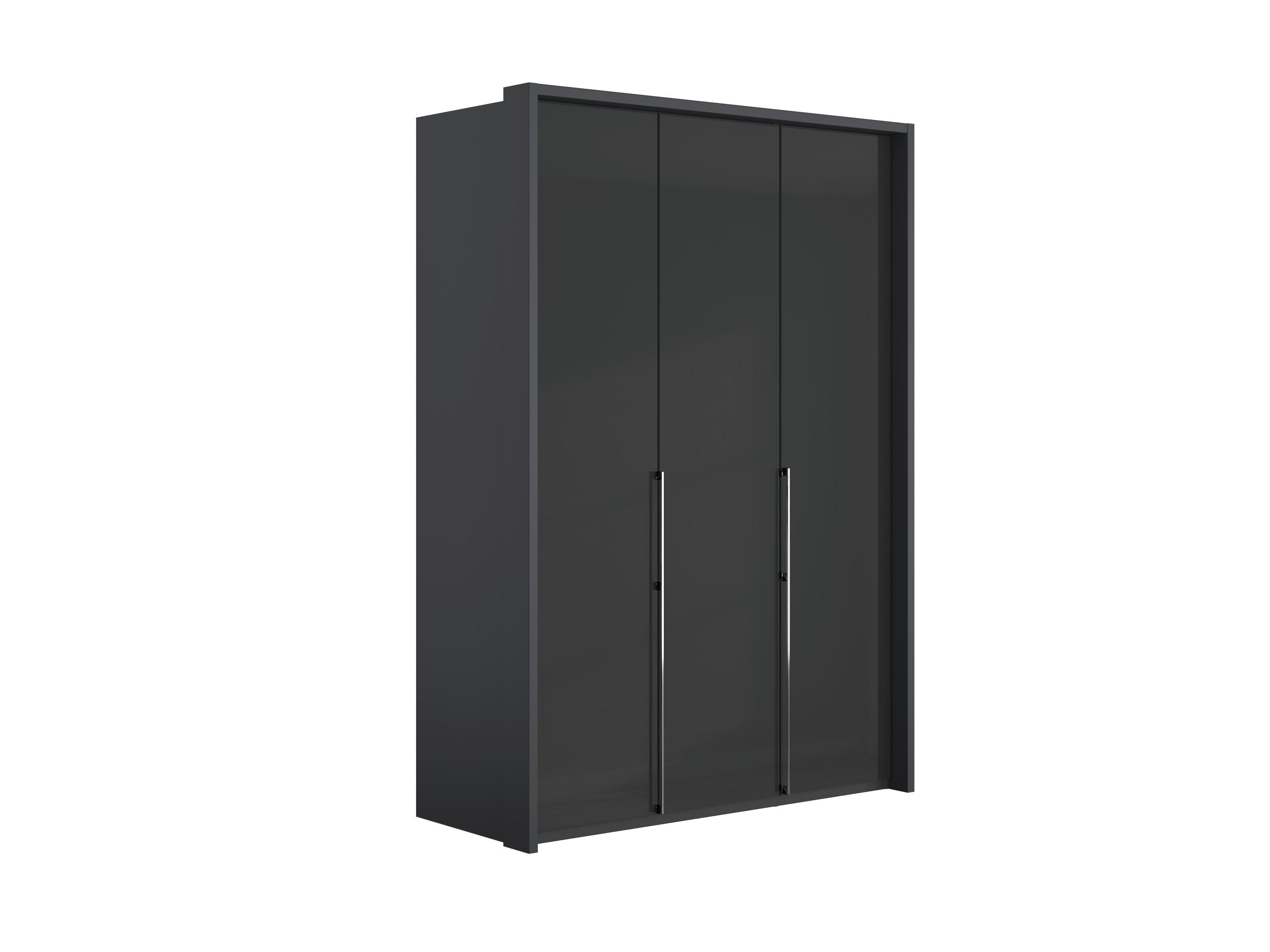 Pacifica 2 156cm 3 Door Bifold Wardrobe in Graphite/Glass Graphite on Furniture Village