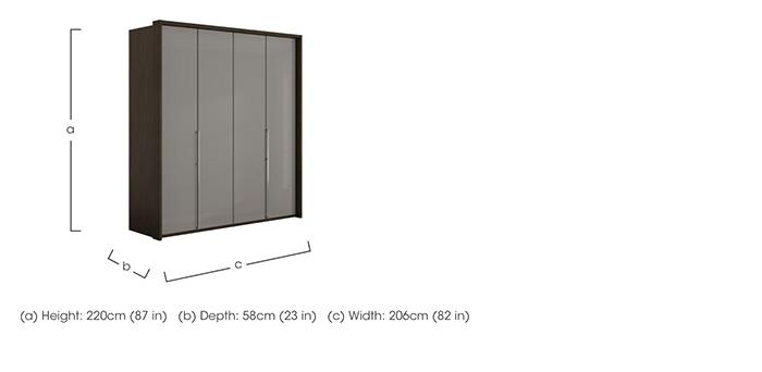 Pacifica 2 206cm 4 Door Bifold Wardrobe in  on Furniture Village