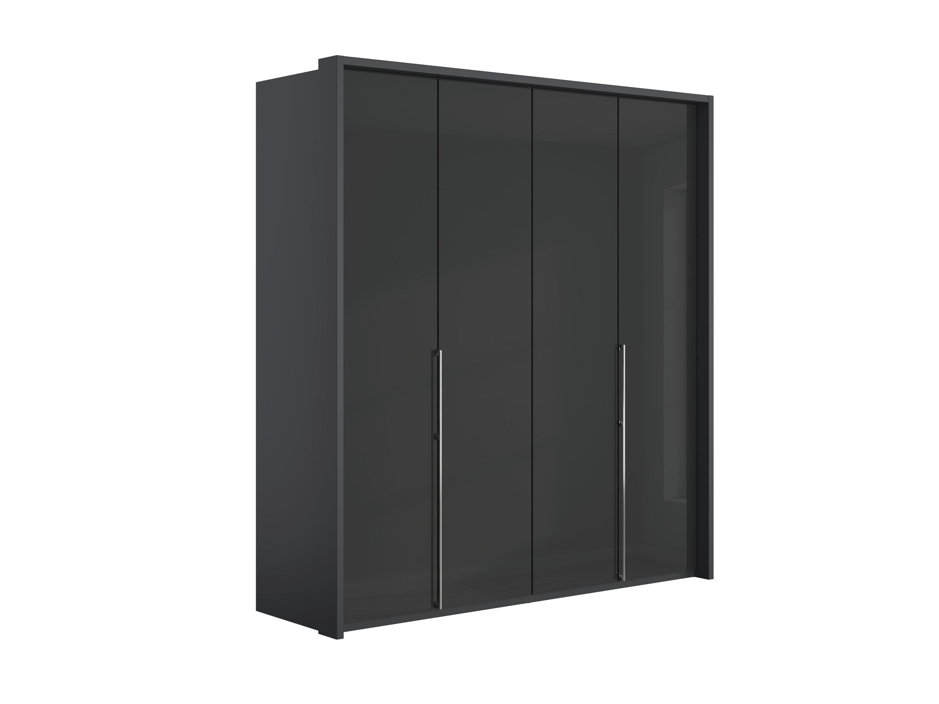 Pacifica 2 206cm 4 Door Bifold Wardrobe in Graphite/Glass Graphite on Furniture Village