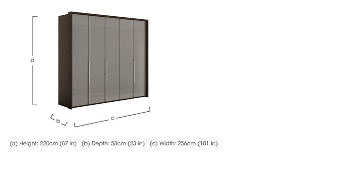 Pacifica 2 256cm 5 Door Bifold Wardrobe in  on Furniture Village
